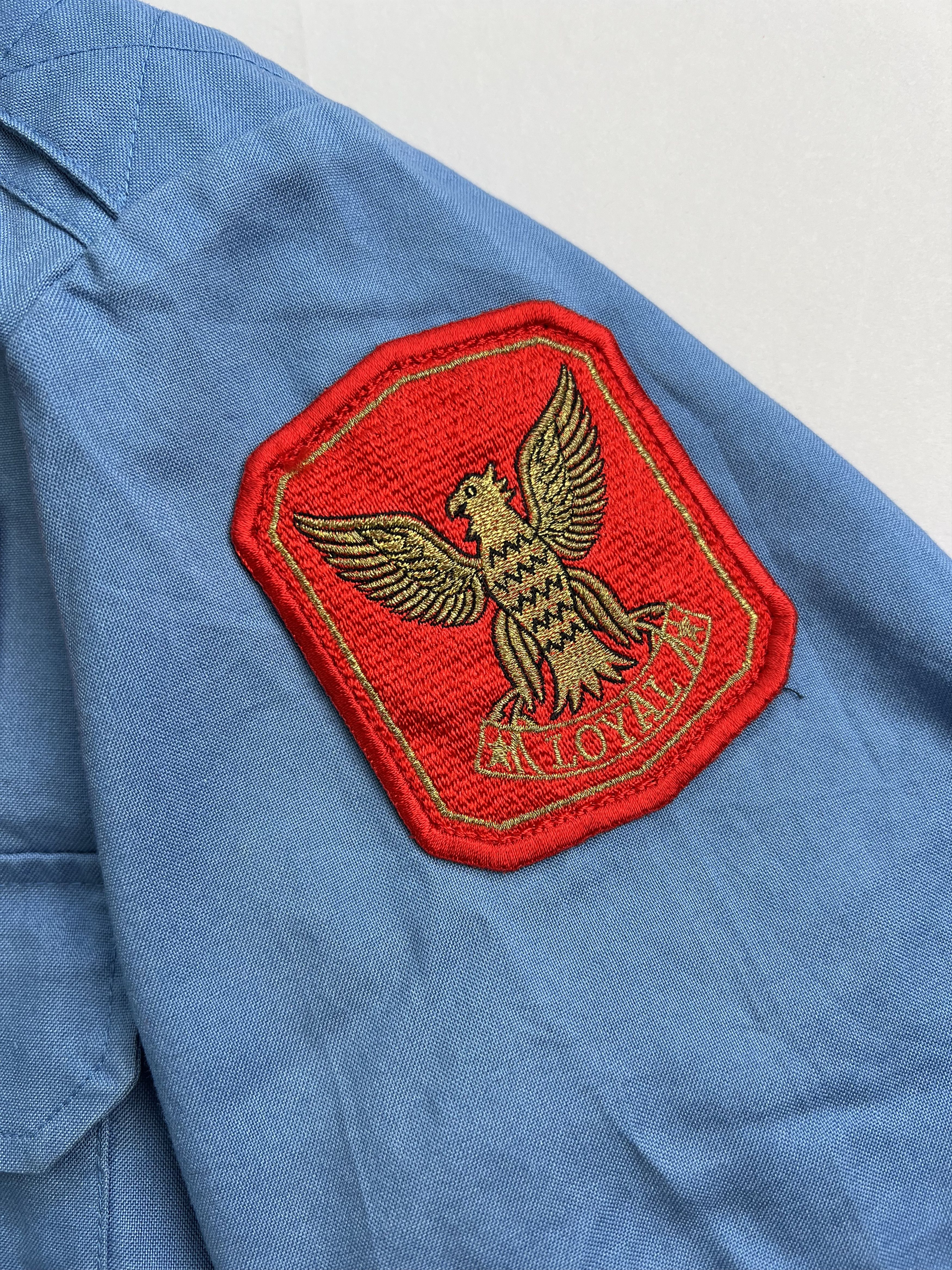 Vintage Vintage Work Shirt Blue Short Sleeves Medium Size US M / EU 48-50 / 2 - 6 Thumbnail