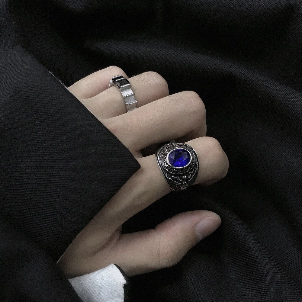 Jewelry Punk Jewelry Rings Open Size Chrome Ring (Size 7-13) Size ONE SIZE - 3 Thumbnail