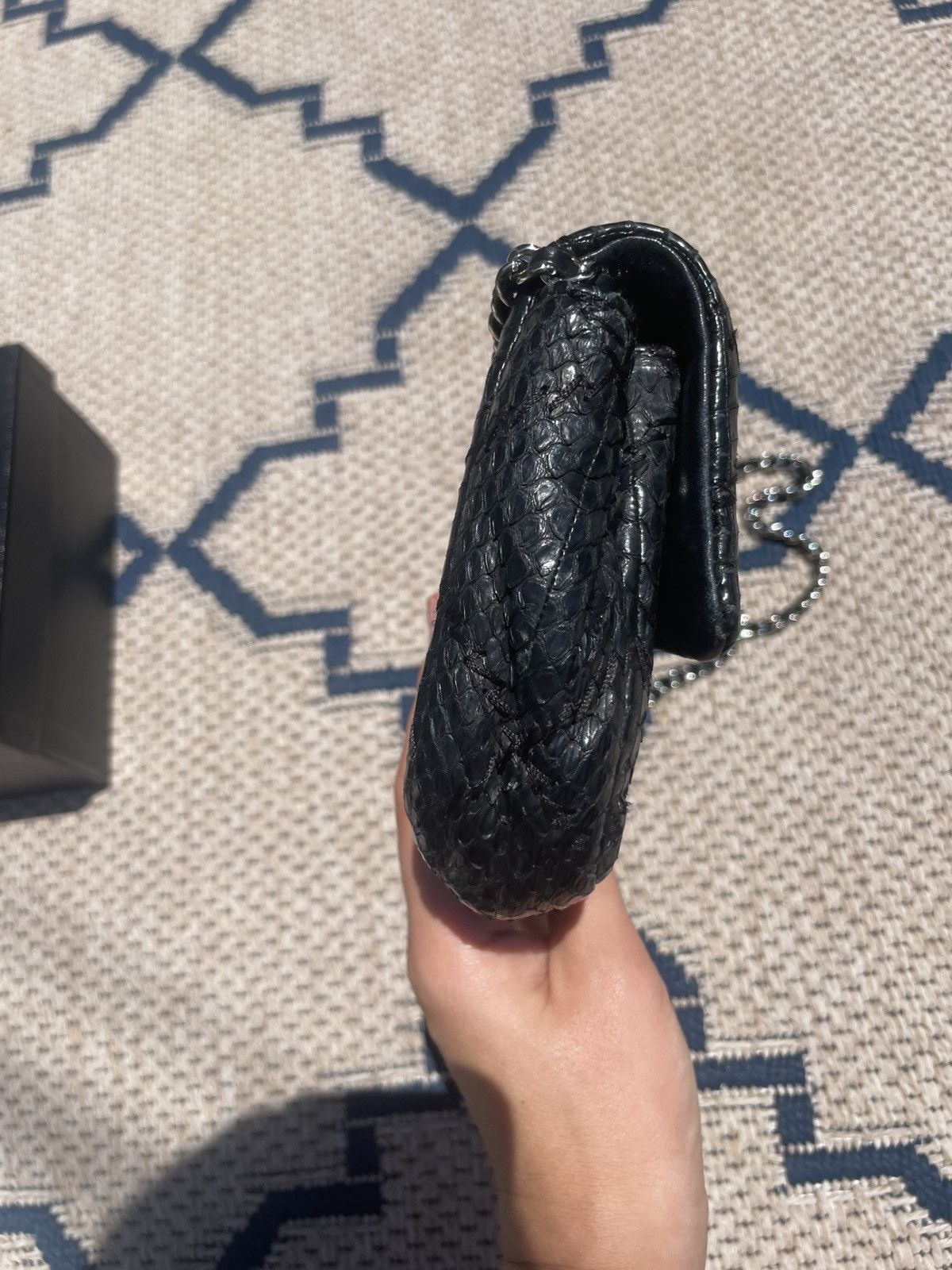Chanel Classic Chanel flap bag with black python leather Size ONE SIZE - 8 Thumbnail