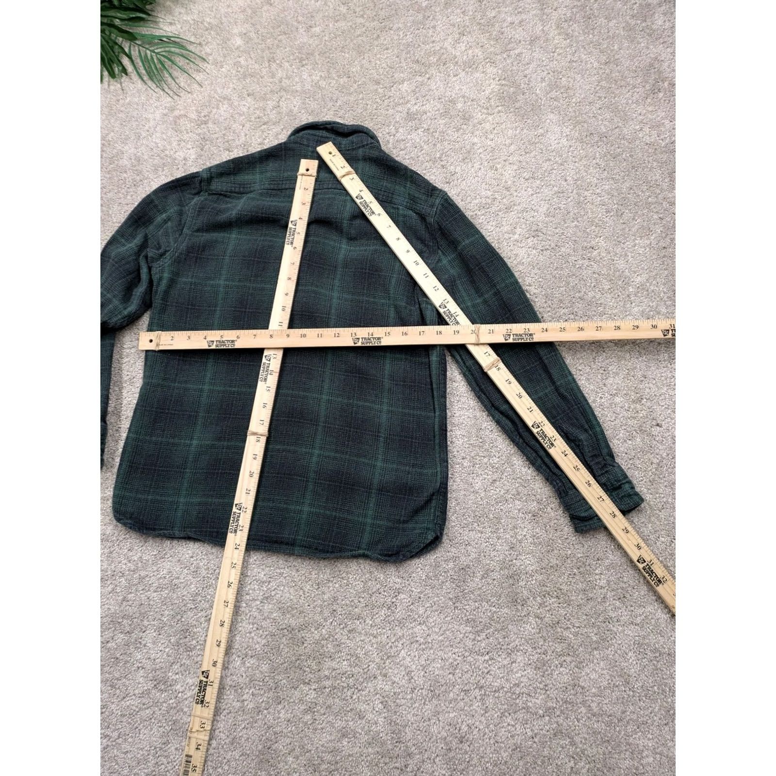 Levi's VINTAGE Levi's Flannel Shirt Men Small Button Green Plaid Pockets Thick Heavy Long Sleeve Size US S / EU 44-46 / 1 - 6 Thumbnail
