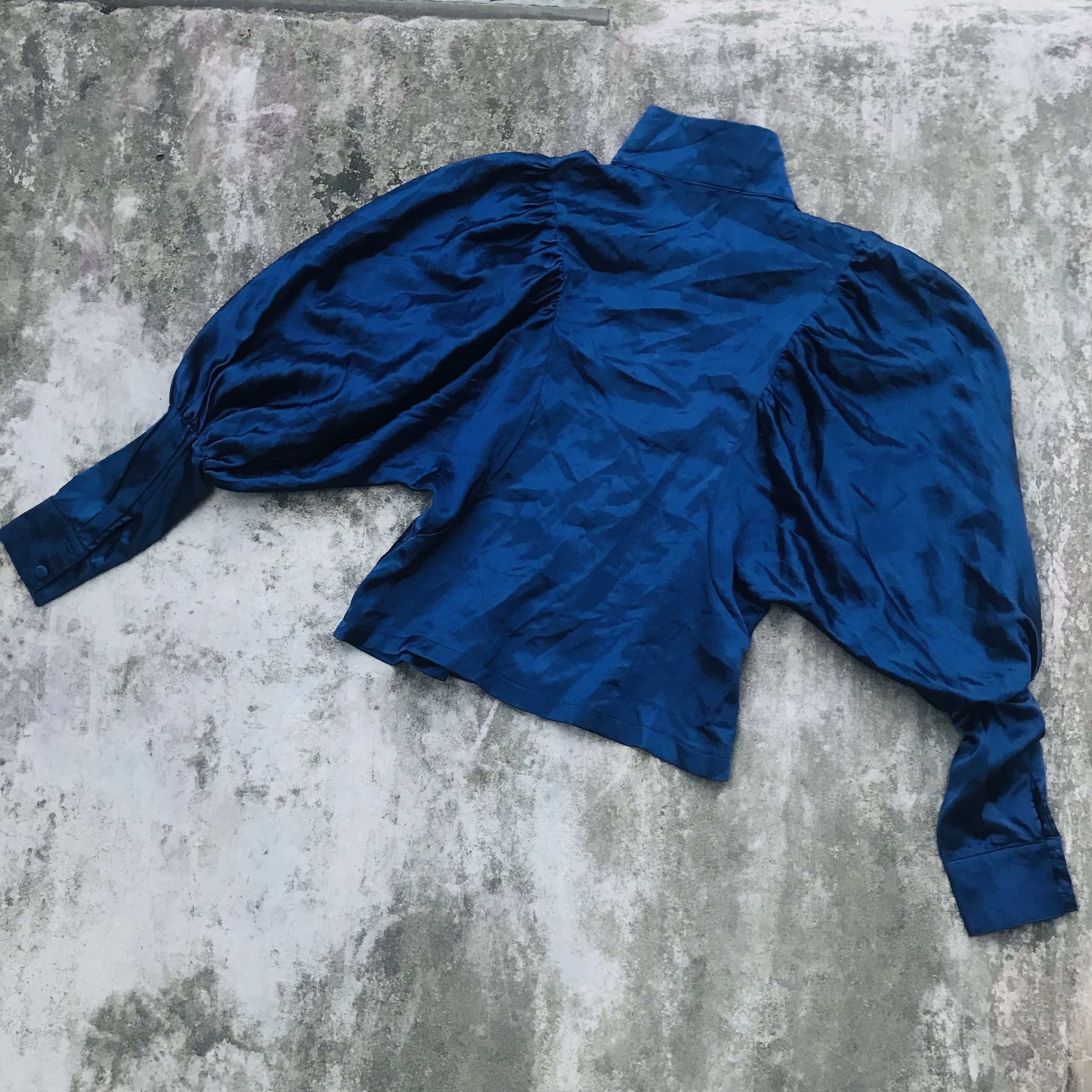 Vintage Japanese Monochrome Ethereal Blouse Size M / US 6-8 / IT 42-44 - 6 Thumbnail