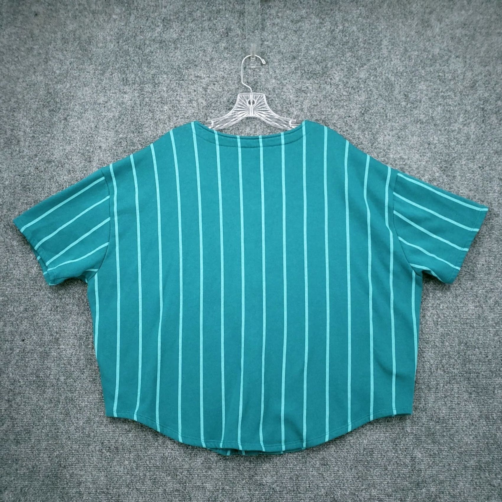 Pacsun PacSun Sweatshirt Womens M/L Teal Green Hawaii Varsity Oversized V Neck Striped Size M / US 6-8 / IT 42-44 - 2 Thumbnail