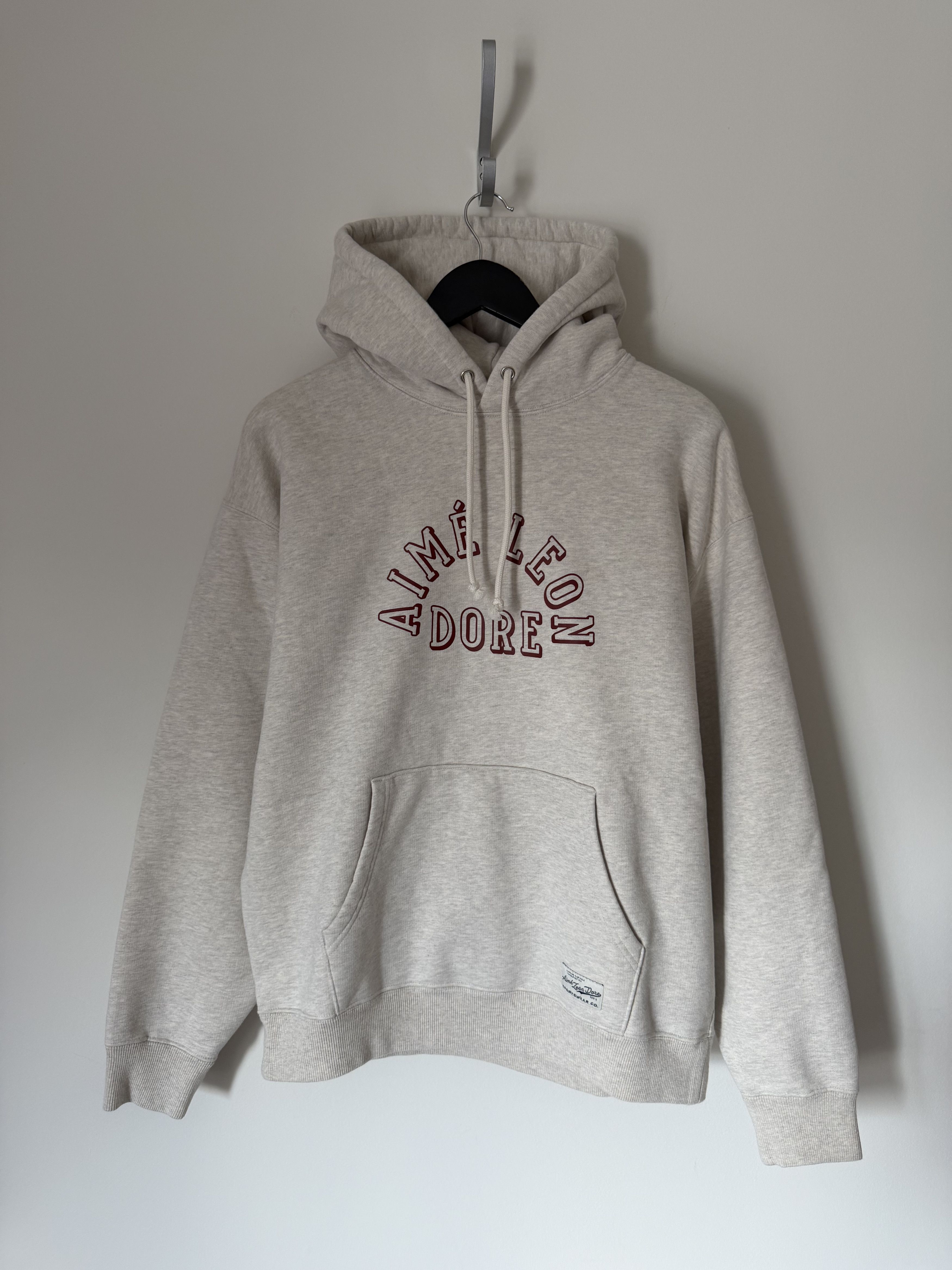 Aime Leon Dore Aime Leon Dore Collegiate Logo Hoodie in Oatmeal Size US XL / EU 56 / 4 - 1 Thumbnail