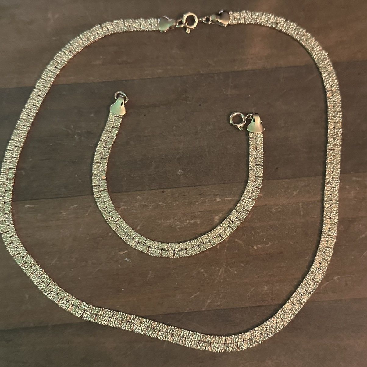 Vintage Vintage I Love you nugget chain necklace and bracelet Size ONE SIZE - 2 Thumbnail