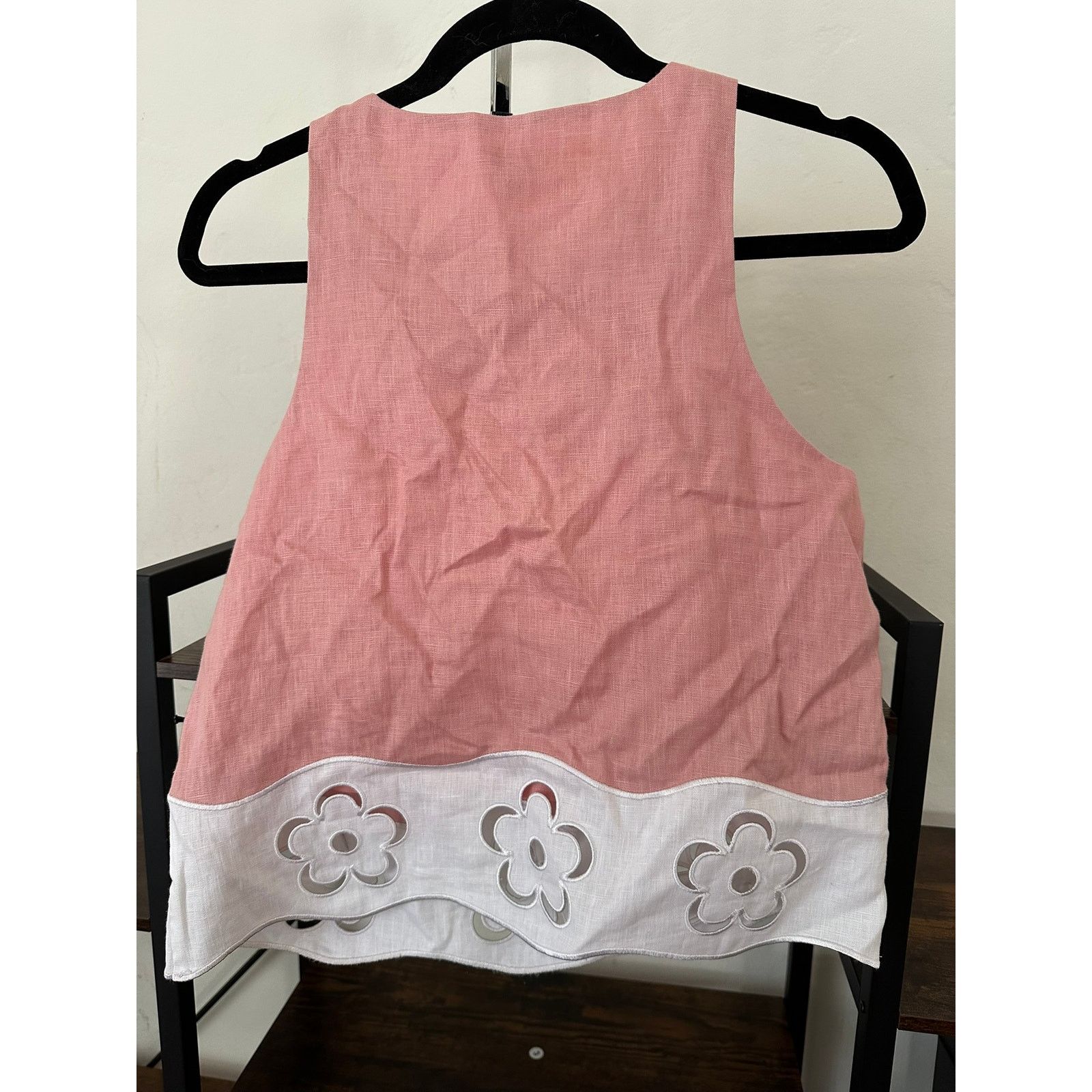 Staud STAUD Mika Linen Top Faded Blush White M Size M / US 6-8 / IT 42-44 - 2 Thumbnail