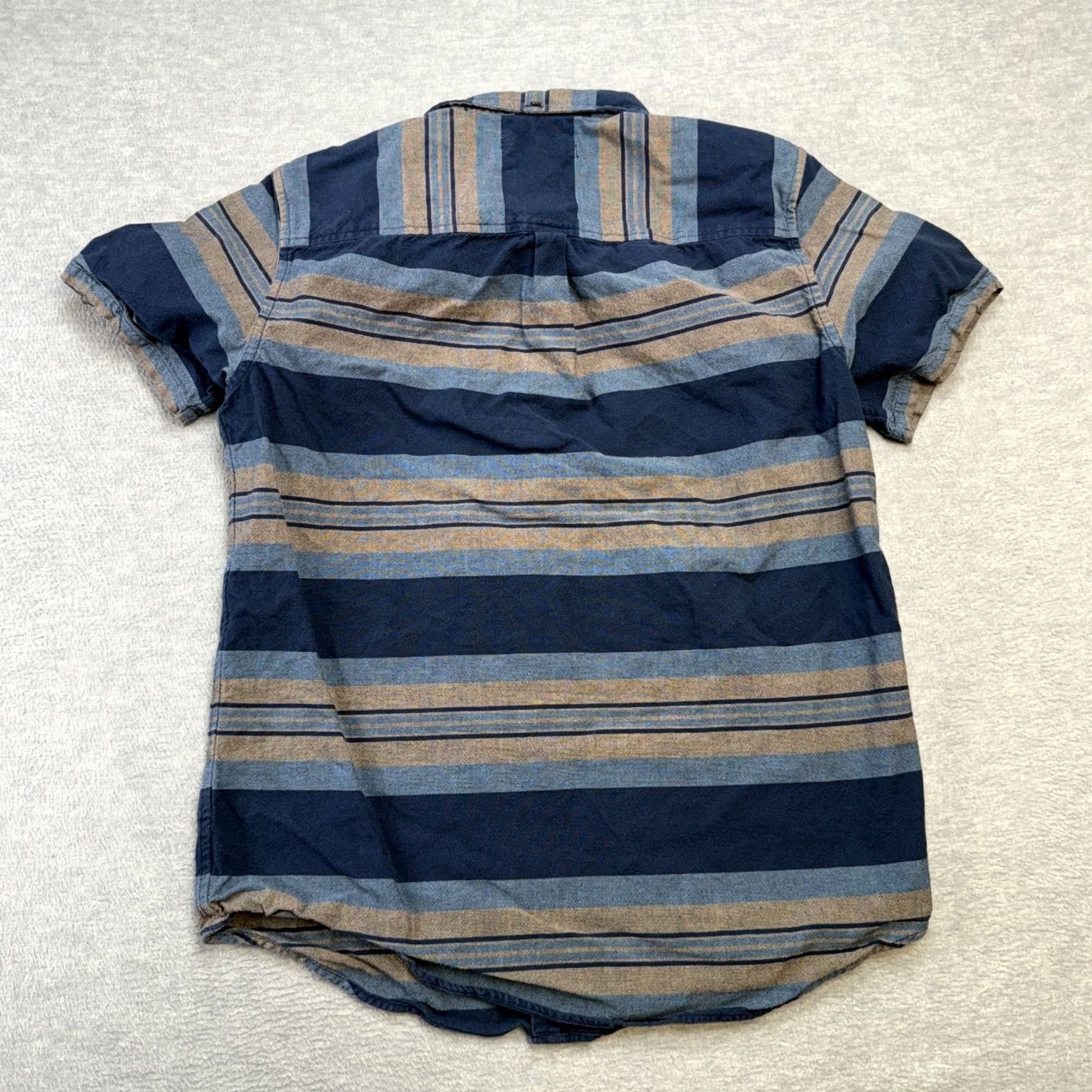 Outerknown Outerknown Shirt Mens Medium Blue Striped Button-Down Cotton Shibui Essential (Non-Network) Size US M / EU 48-50 / 2 - 4 Thumbnail