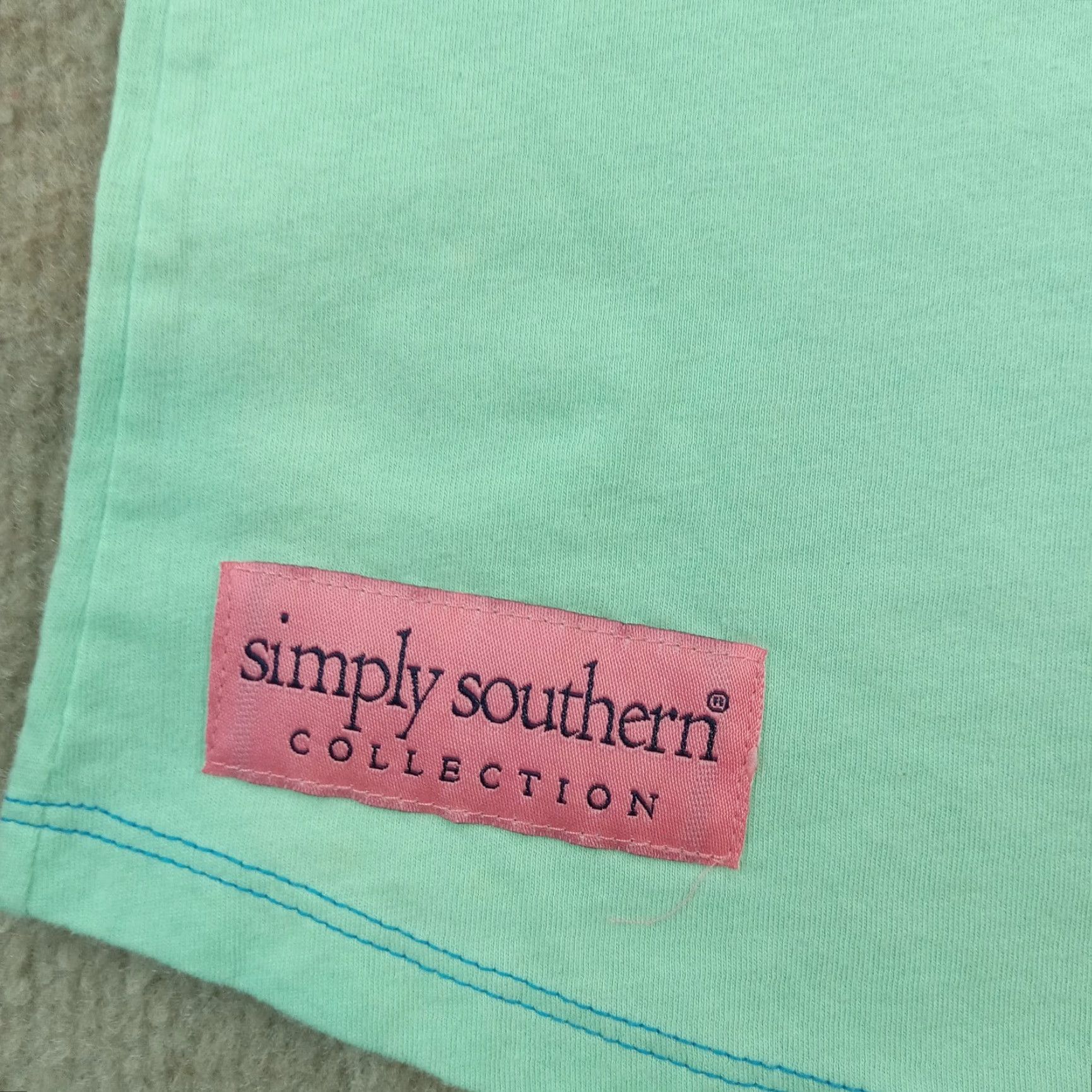 Vintage Simply Southern Shirt Womens Large Green Raglan Long Sleeve Floral Elephants Womens Size M / US 6-8 / IT 42-44 - 6 Thumbnail