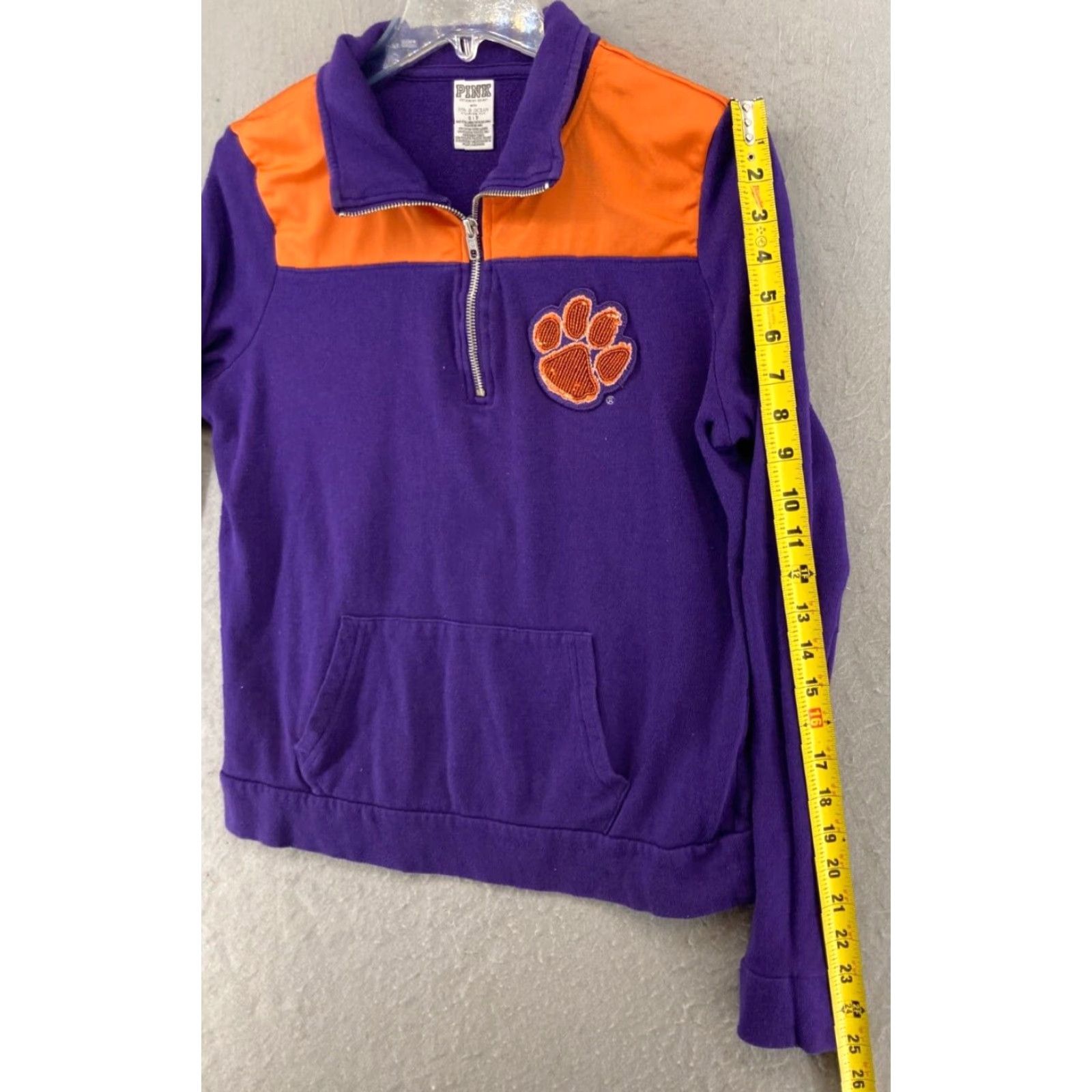 Victoria's Secret Victorias Secret Pink Pullover Small Purple Clemson Tigers Football Size S / US 4 / IT 40 - 4 Thumbnail
