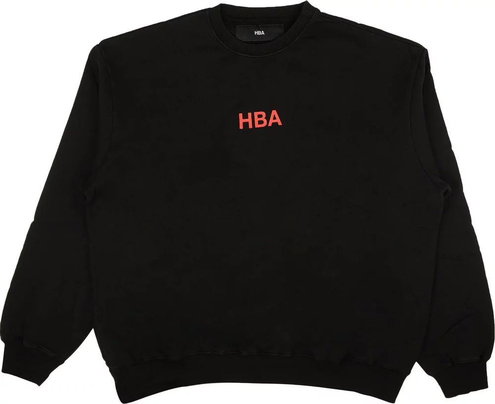Pre-owned Hood By Air Crew Neck Sweatshirt Black Size L Hba