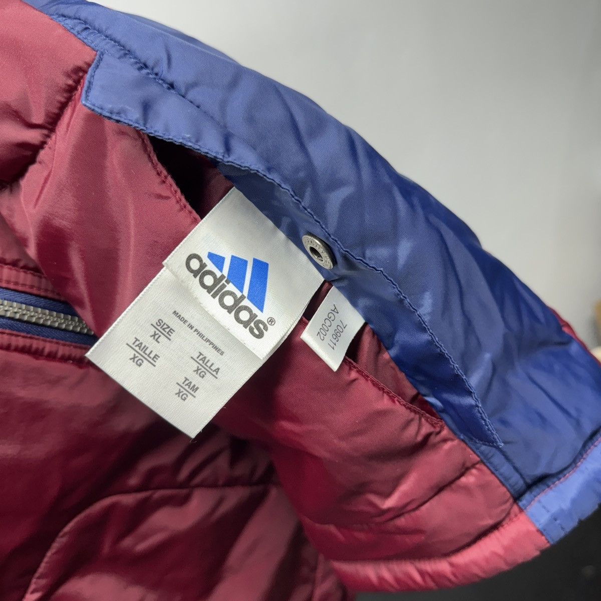 Adidas Vintage Adidas Reversible Nylon Cotton Jacket Size US XL / EU 56 / 4 - 11 Thumbnail