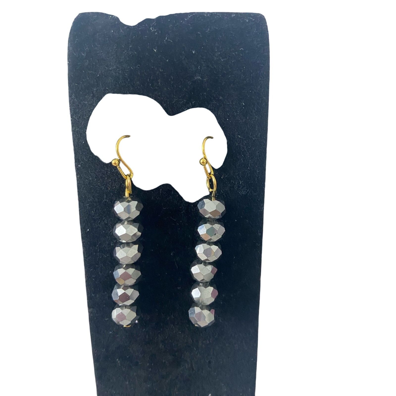 Handmade mirrored glass bead earrings Size ONE SIZE - 1 Thumbnail