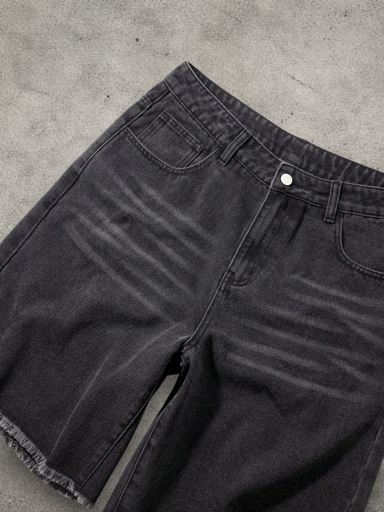 Japanese Brand Distressed gray denim shorts Size US 32 / EU 48 - 4 Thumbnail