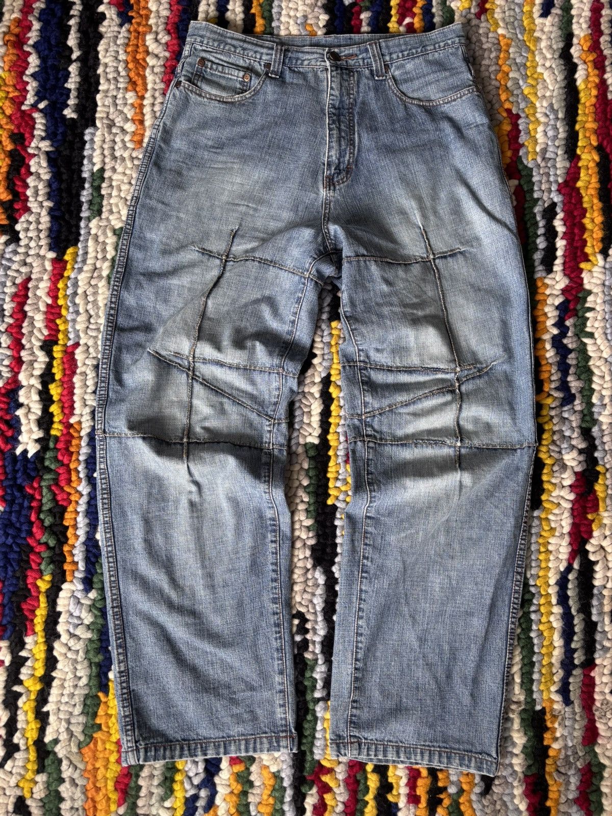 Akademiks Vintage Akademiks Baggy Stitched Up Jeans Size US 34 / EU 50 - 2 Thumbnail