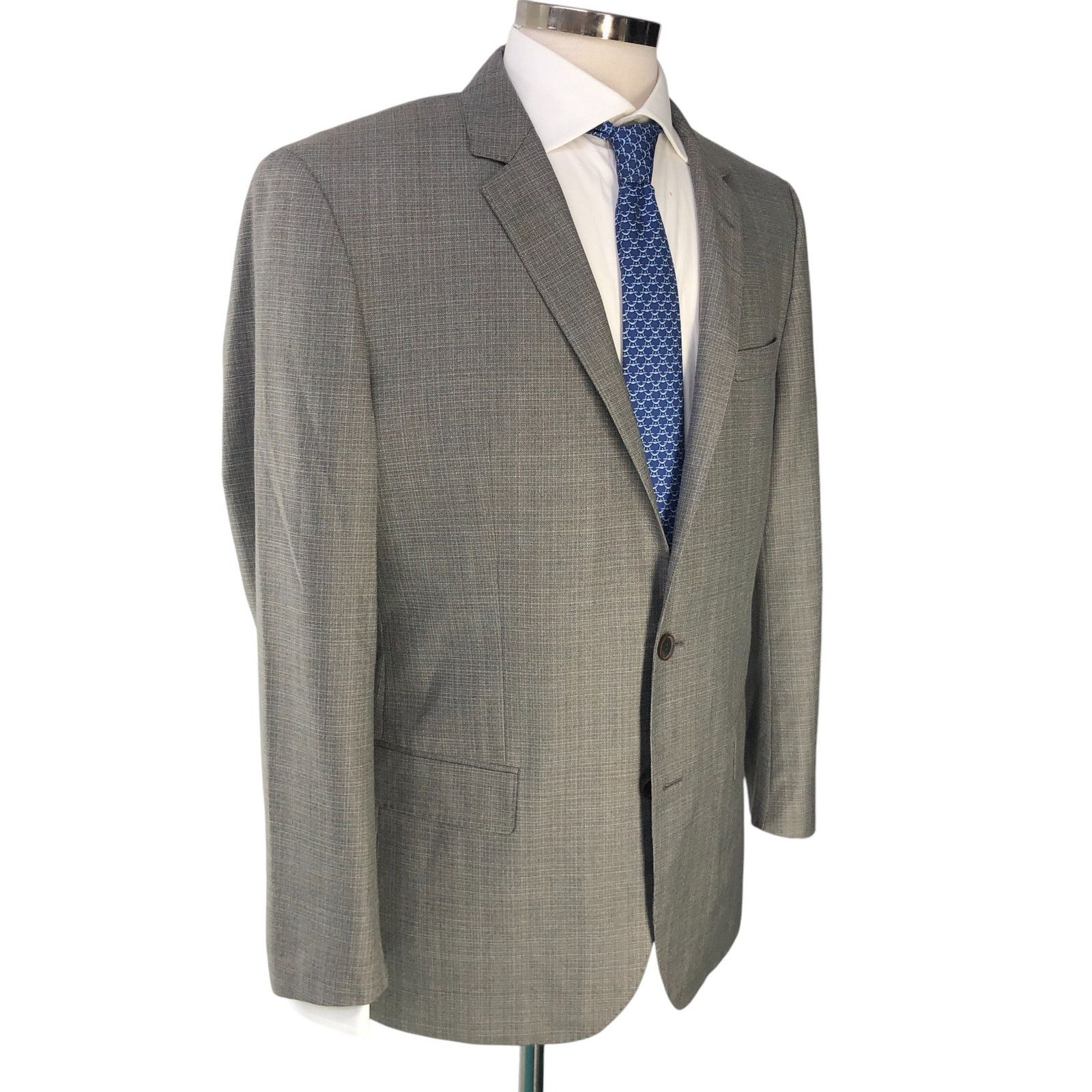 Hugo Boss Hugo Boss Sz 40R Sport Coat Hutch3 Guabello Super 120s Gray Size 40R - 12 Thumbnail