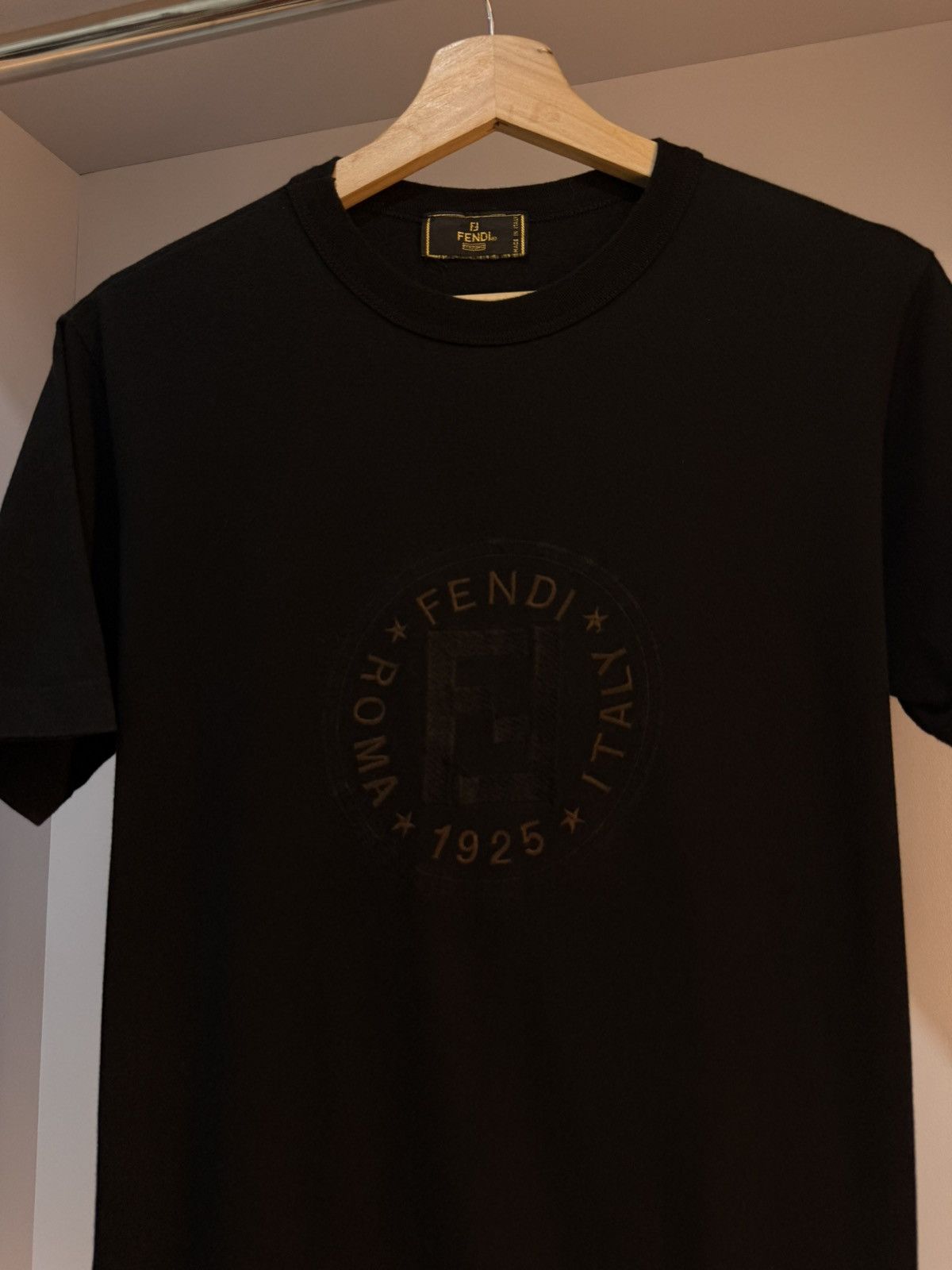 Fendi × Vintage Vintage Fendi Embroidered Tee Size US M / EU 48-50 / 2 - 2 Thumbnail