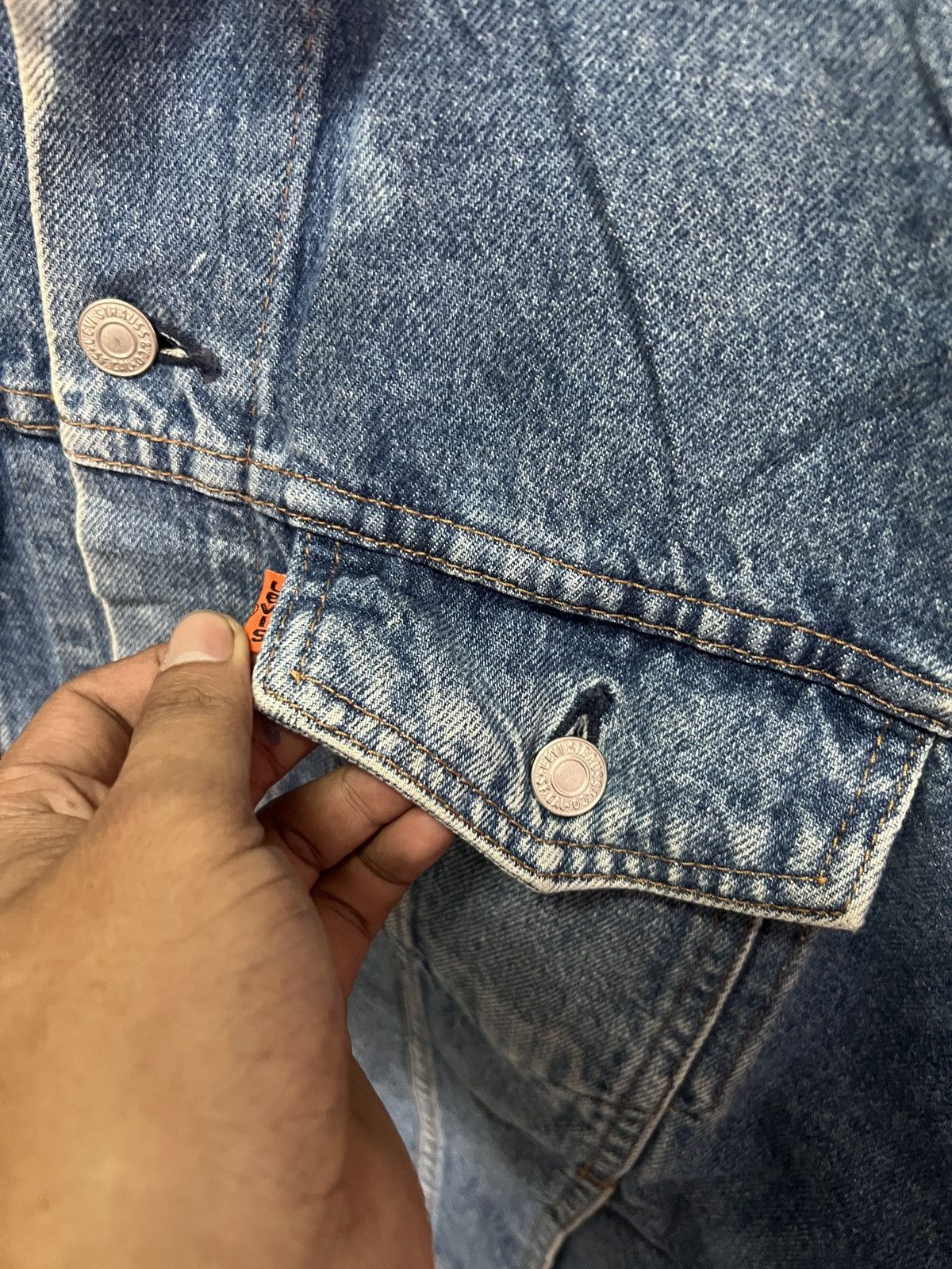 Levi's Vintage Clothing Vintage Trucker Levis Denim Orange Tag Size US M / EU 48-50 / 2 - 3 Thumbnail