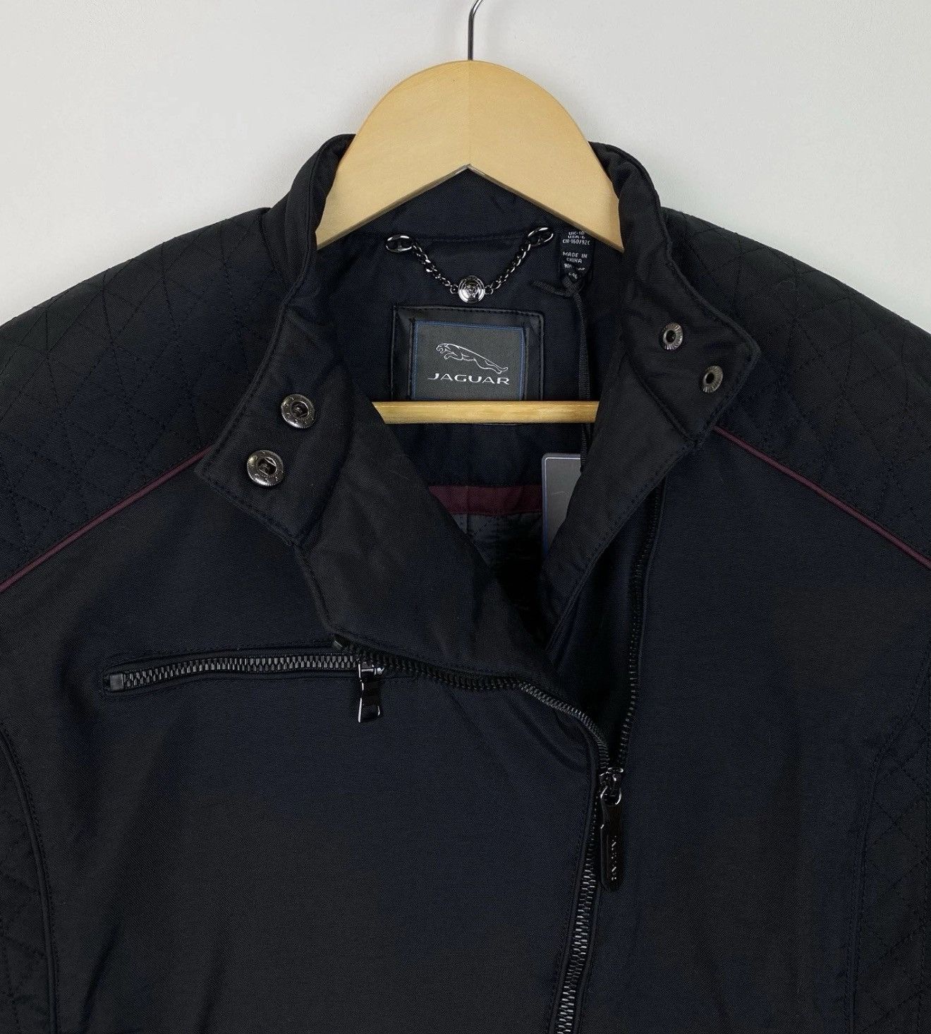 Other Jaguar Women's Drivers Jacket Black Full Zip Top Moto Racing Size M / US 6-8 / IT 42-44 - 4 Thumbnail