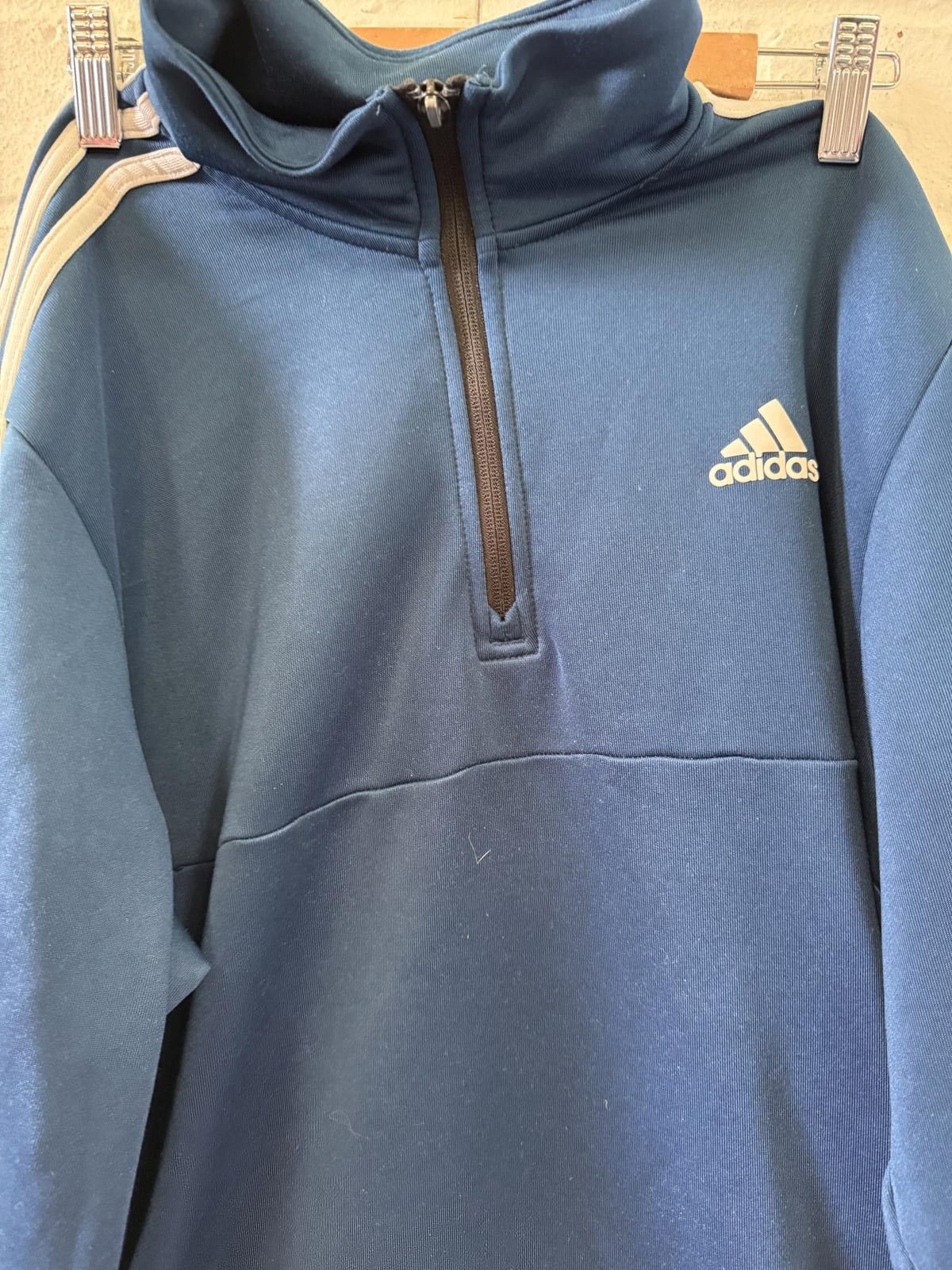 Adidas Adidas Men’s Half-Zip Sweatshirt - Navy Blue Size US L / EU 52-54 / 3 - 2 Thumbnail