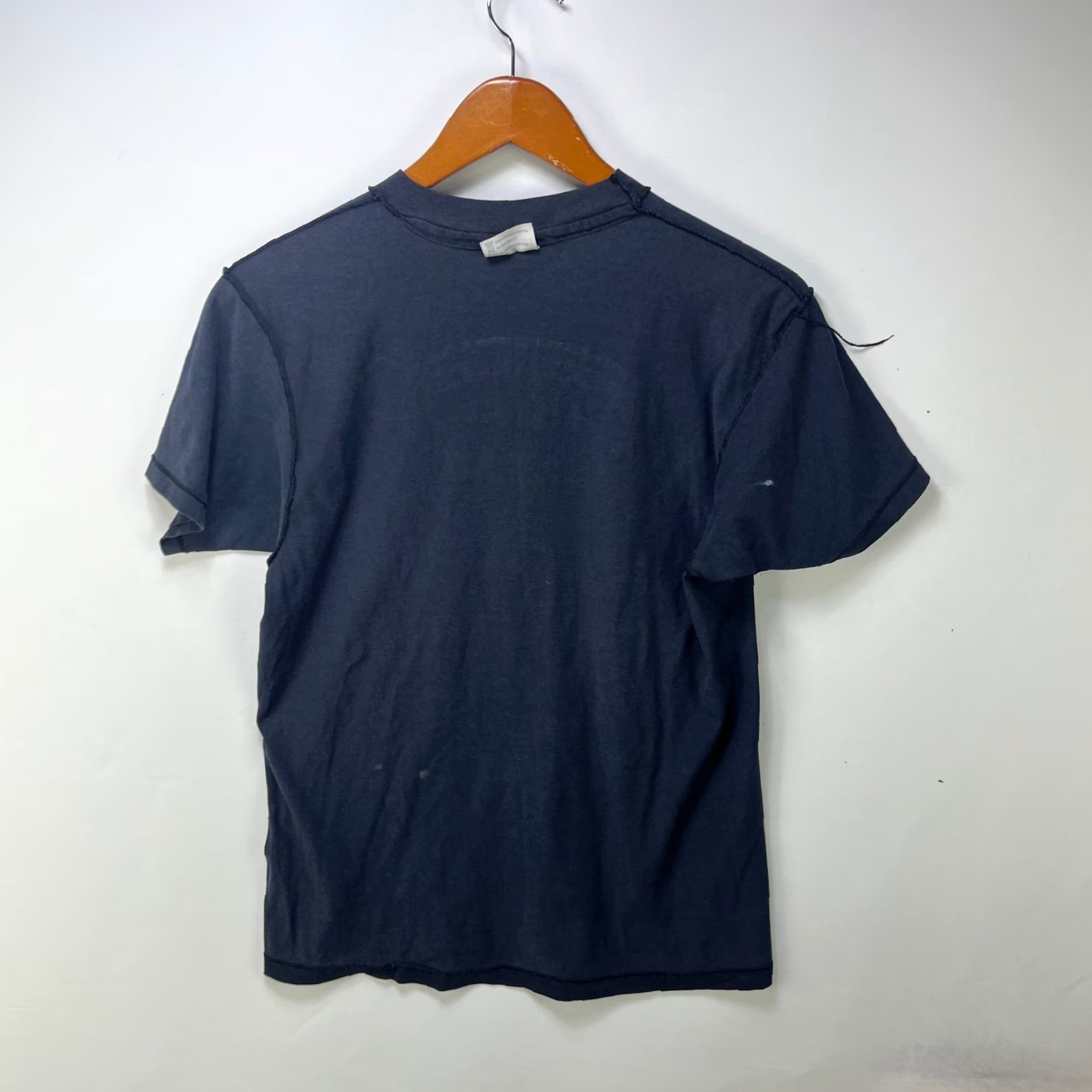 Hanes VINTAGE Hanes Beefy-T Shirt Black 80s 90s - L Men Short Sleeve Crew Neck Cotton Inside Out Size US L / EU 52-54 / 3 - 6 Thumbnail