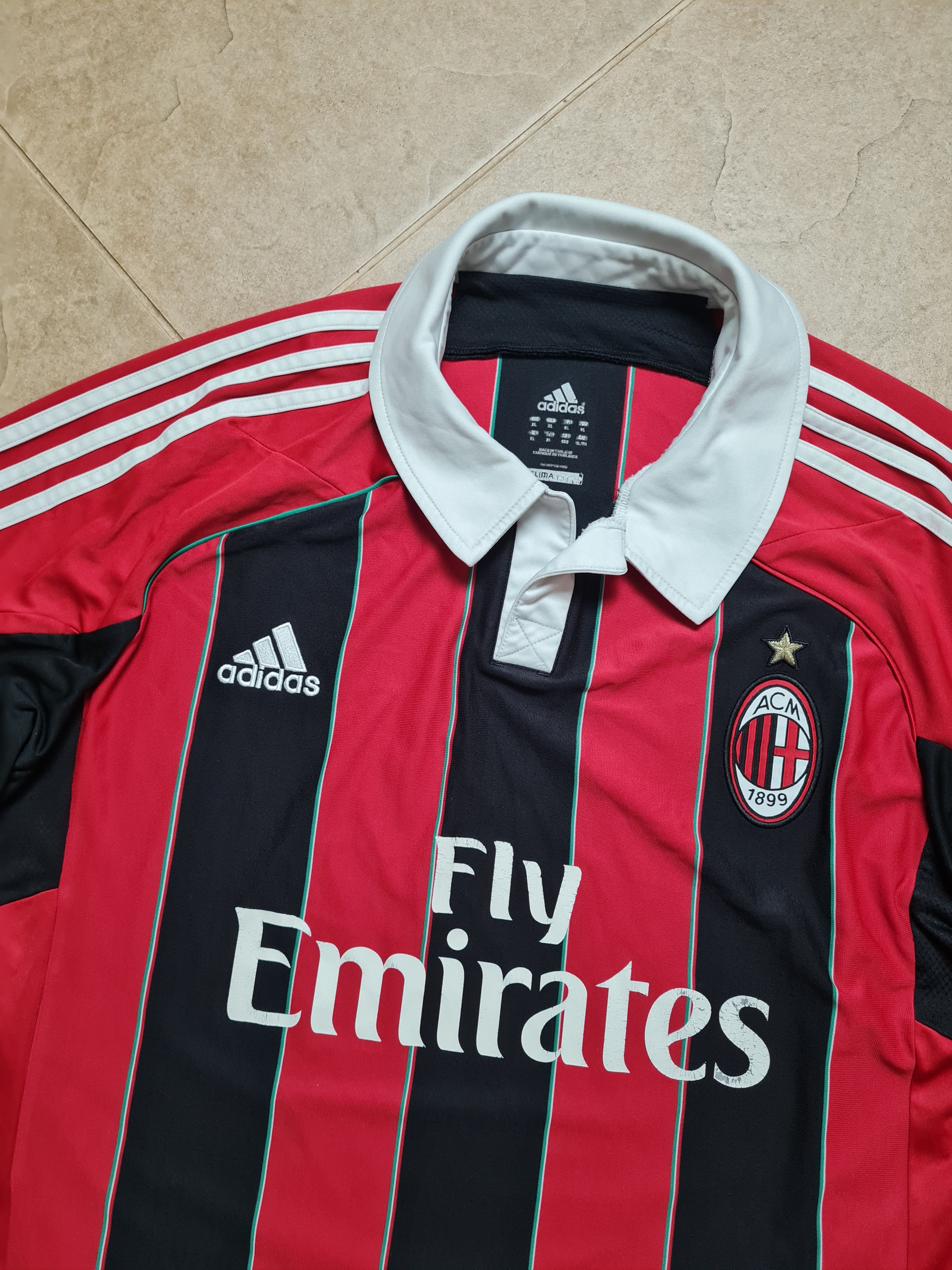 Adidas AC Milan Home Football Shirt 2012-13 Adidas X23680 Size US XL / EU 56 / 4 - 8 Thumbnail