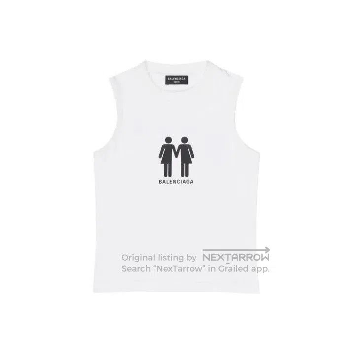 Balenciaga Balenciaga FW22 Graphic Logo Sleeveless Tank Top. Size US M / EU 48-50 / 2 - 1 Thumbnail