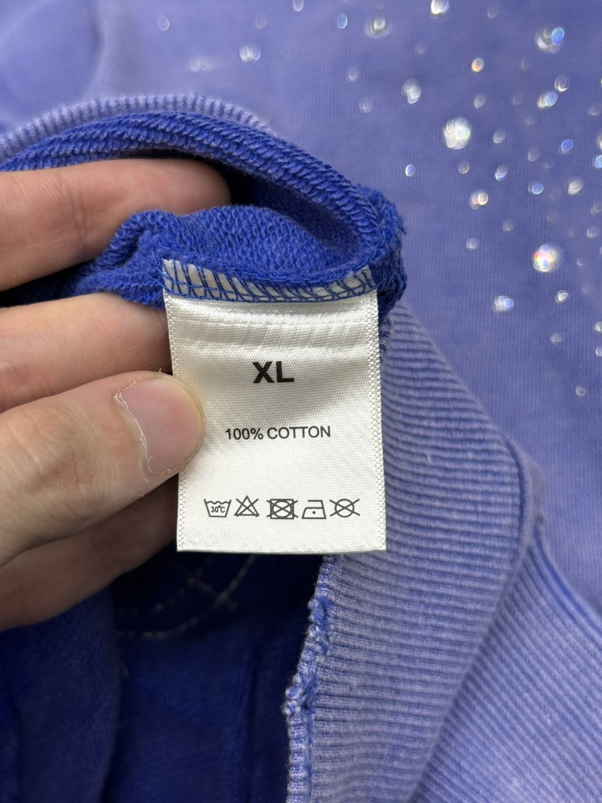 Vale Valley Hoodie Stone Zip Up Blue Crystals Size XL (NEW) Size US XL / EU 56 / 4 - 10 Thumbnail