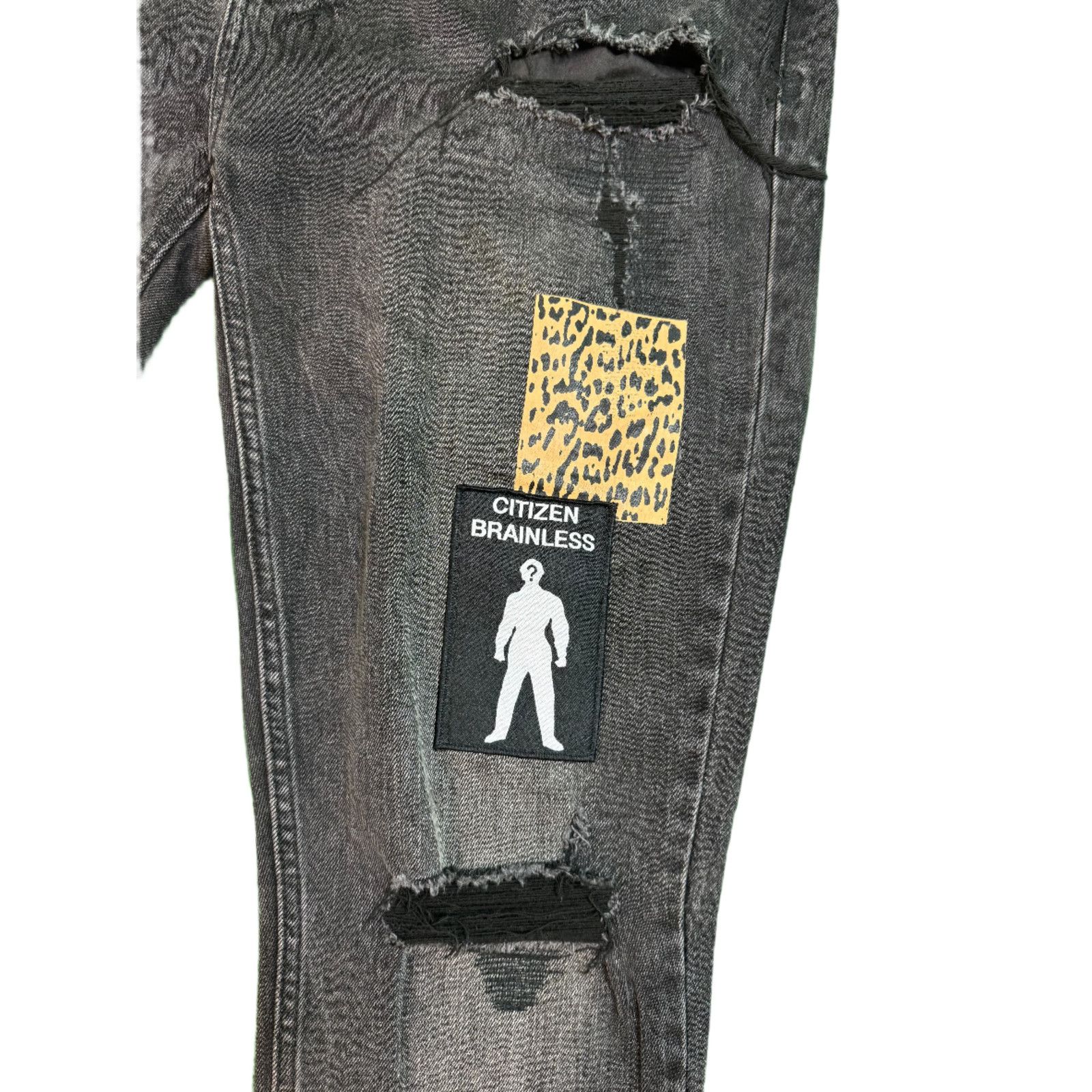 Ksubi Ksubi Light Wash Multi Patch Black Jeans Size US 36 / EU 52 - 4 Thumbnail