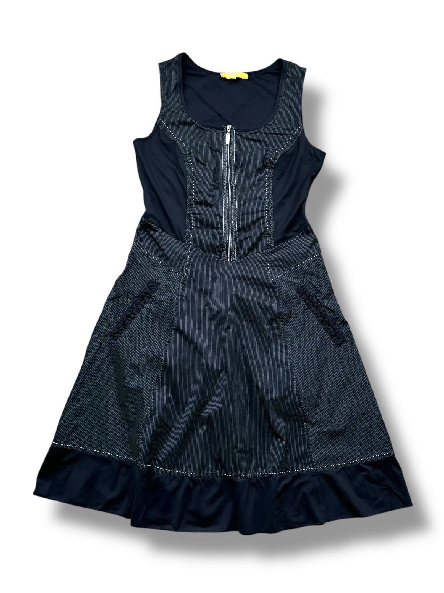 Vintage Y2K Fit&Flare Dress With Zip(V184) Size M / US 6-8 / IT 42-44 - 1 Thumbnail