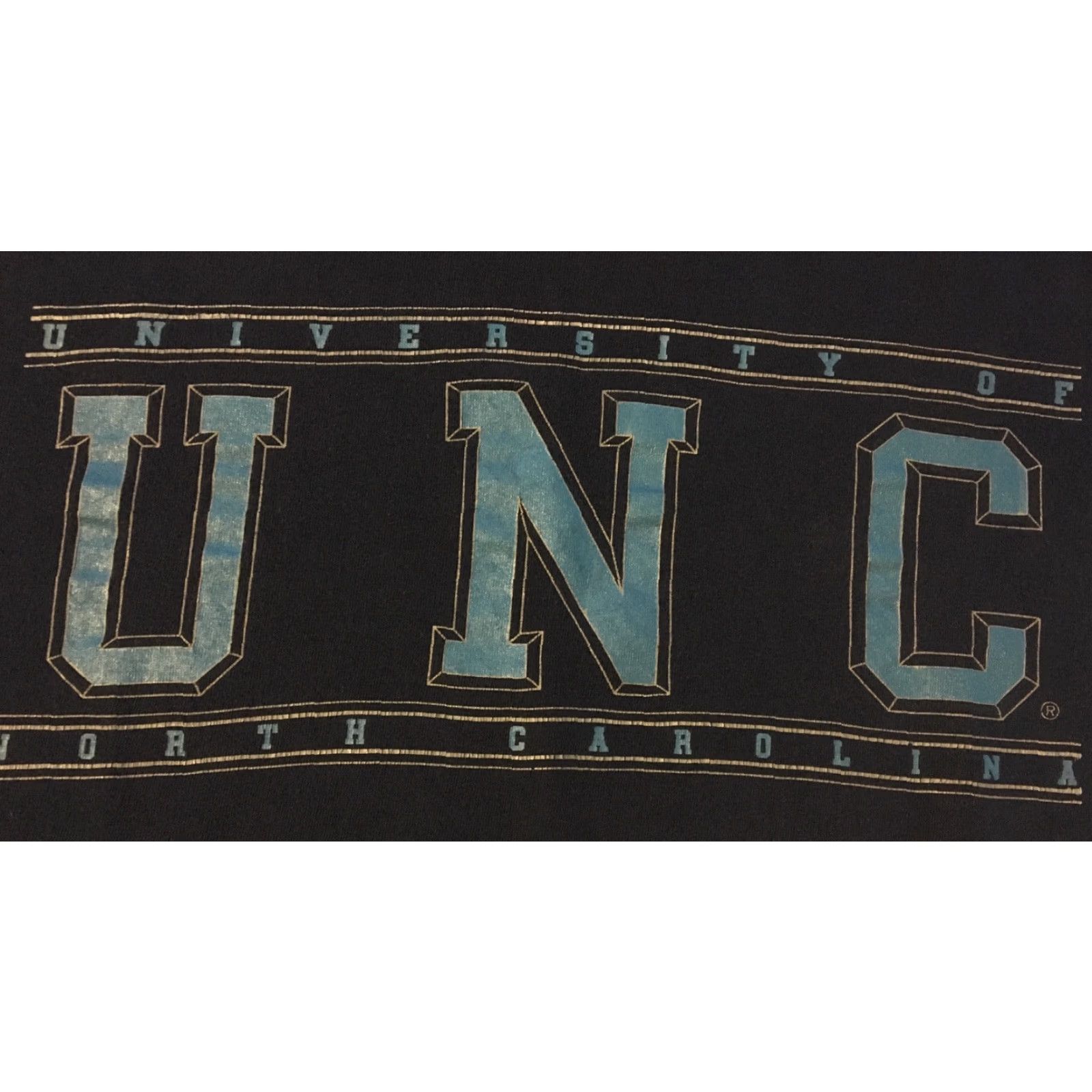 Vintage VINTAGE UNC 90s University Football Track Shirt 2XL Blue Mens Short Sleeve Spellout Striped USA Retro Fan Sports Shirt Size US XXL / EU 58 / 5 - 2 Thumbnail