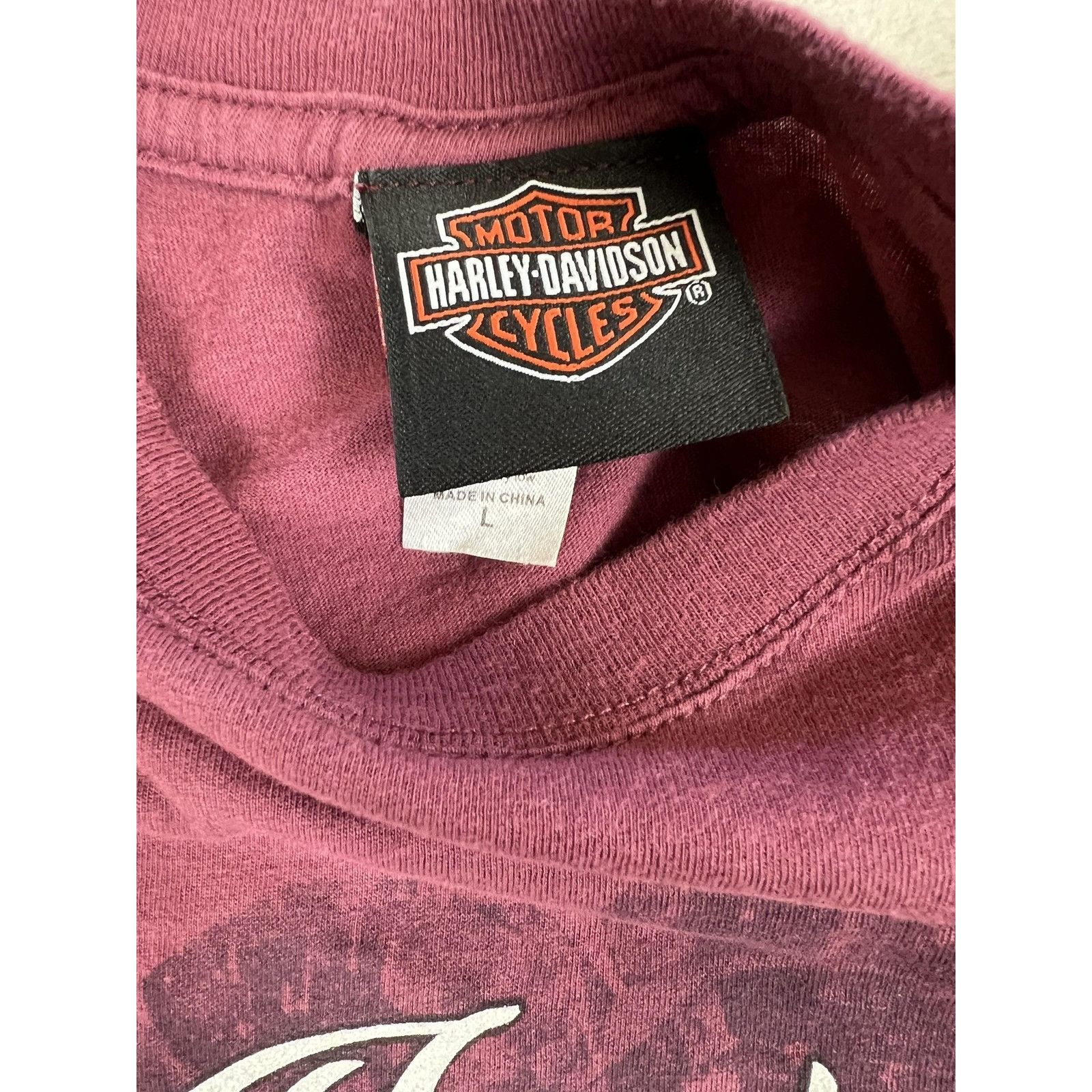 Harley Davidson Harley-Davidson Shirt Womens Large Burgundy Anaheim Californ Size L / US 10 / IT 46 - 3 Thumbnail
