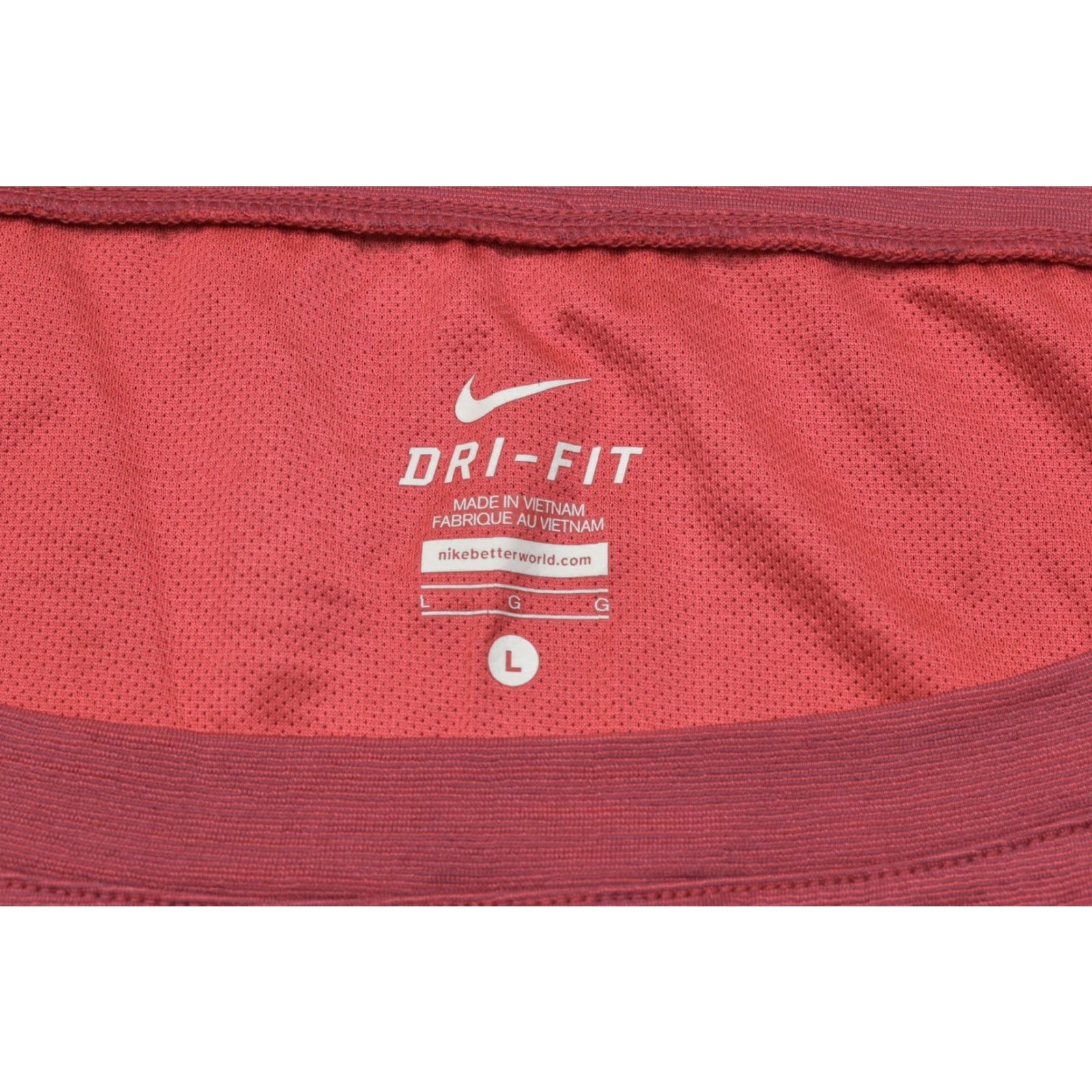 Nike Nike Dri-Fit Wool Women's Size L Large Short Sleeve Red Athletic Training Shirt Size L / US 10 / IT 46 - 7 Thumbnail