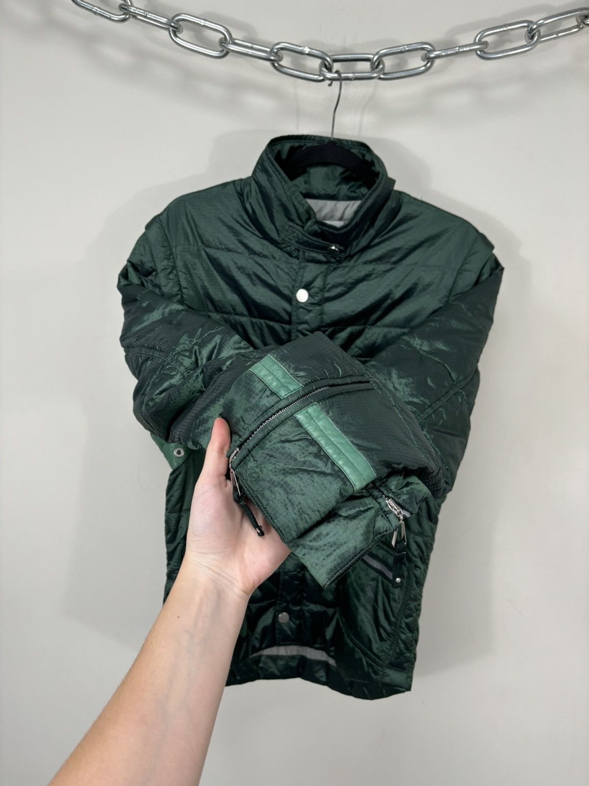 JET SET Jet Set 2 in 1 Zip Off Multipocket Green Outdoor Jacket Size US M / EU 48-50 / 2 - 10 Thumbnail