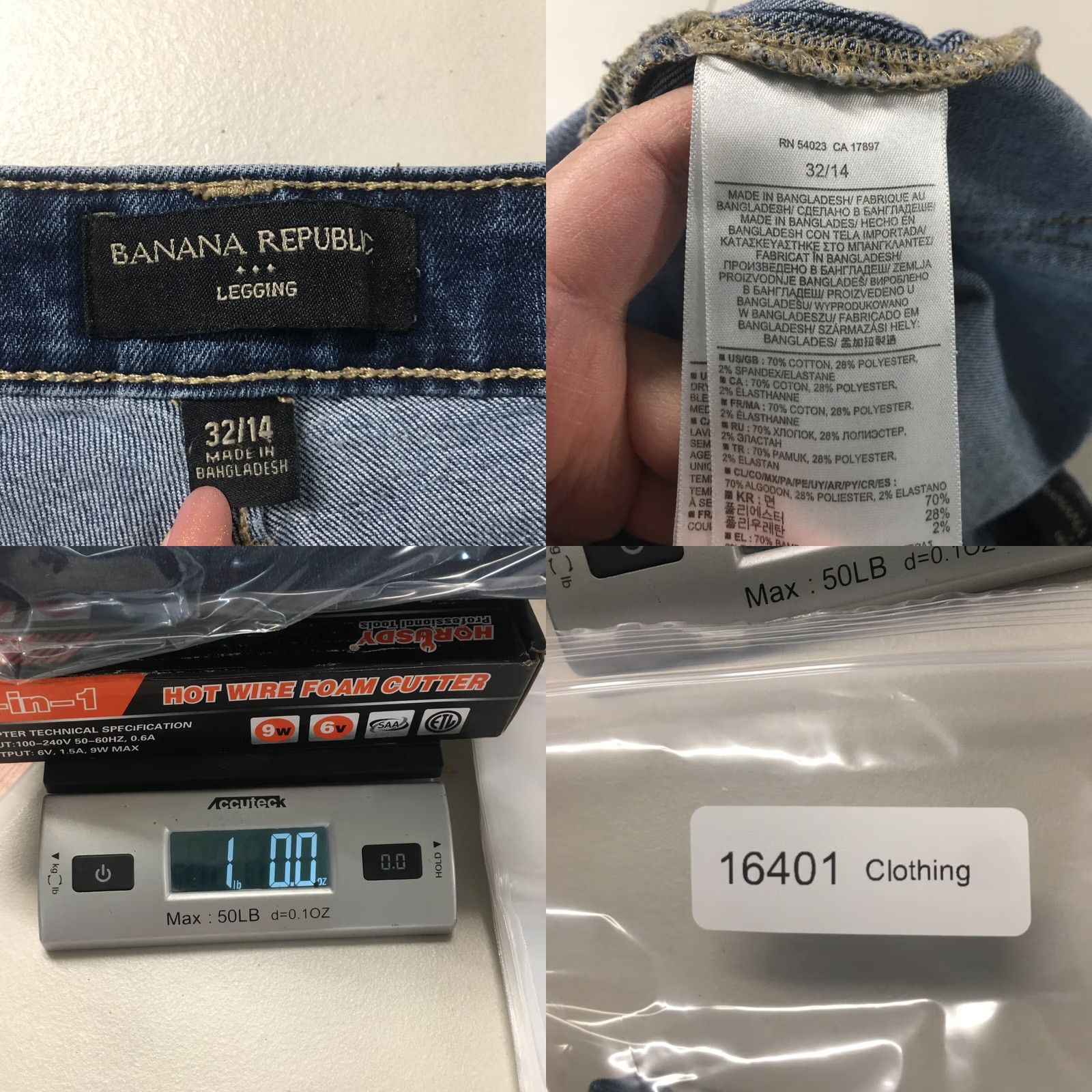 Banana Republic Banana Republic Jeans Jegging Womens 32/14 Blue Denim Distressed Casual Modern Classic Size 24" / US 00 / IT 34 - 9 Thumbnail