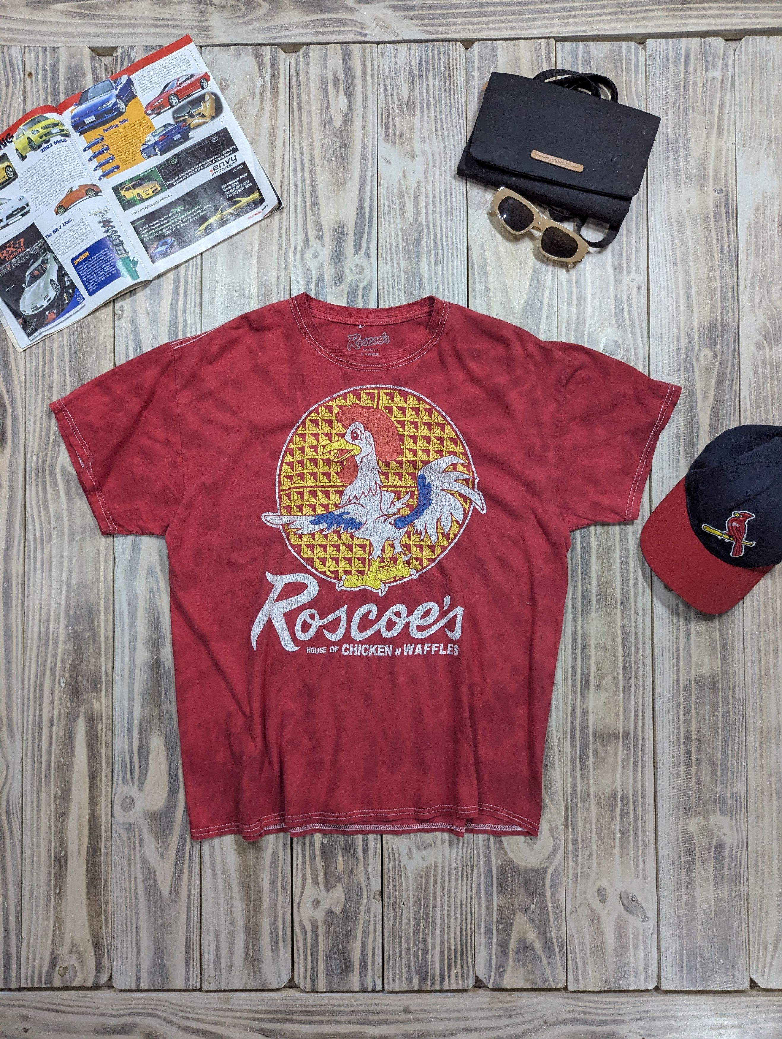 Vintage Roscoe's Chicken and Waffles Merchandise Tie-Dye T-Shirt Size US L / EU 52-54 / 3 - 1 Thumbnail