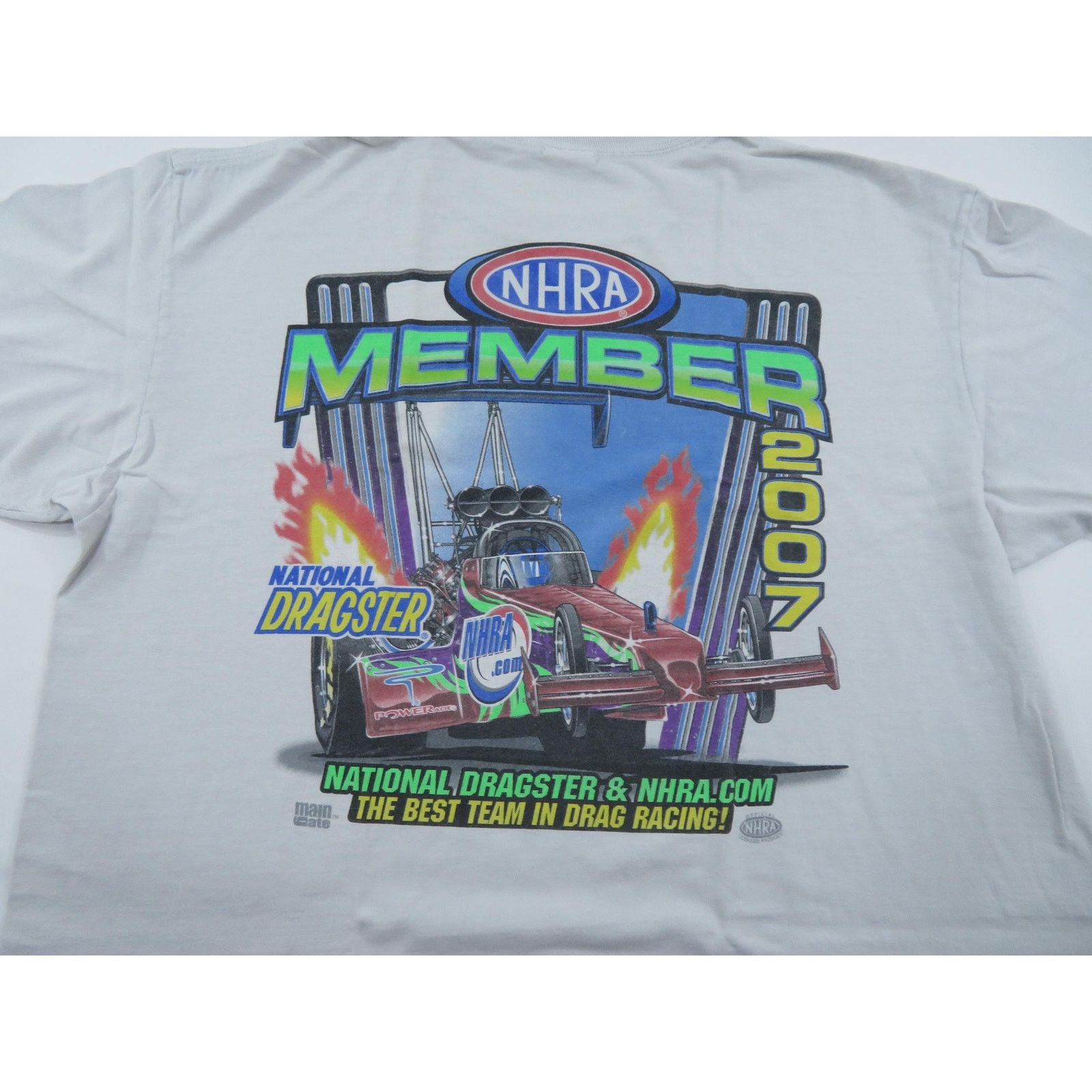 Anvil NHRA Member Double Sided Graphic White T-shirt Sz XL Anvil Size US XL / EU 56 / 4 - 2 Thumbnail
