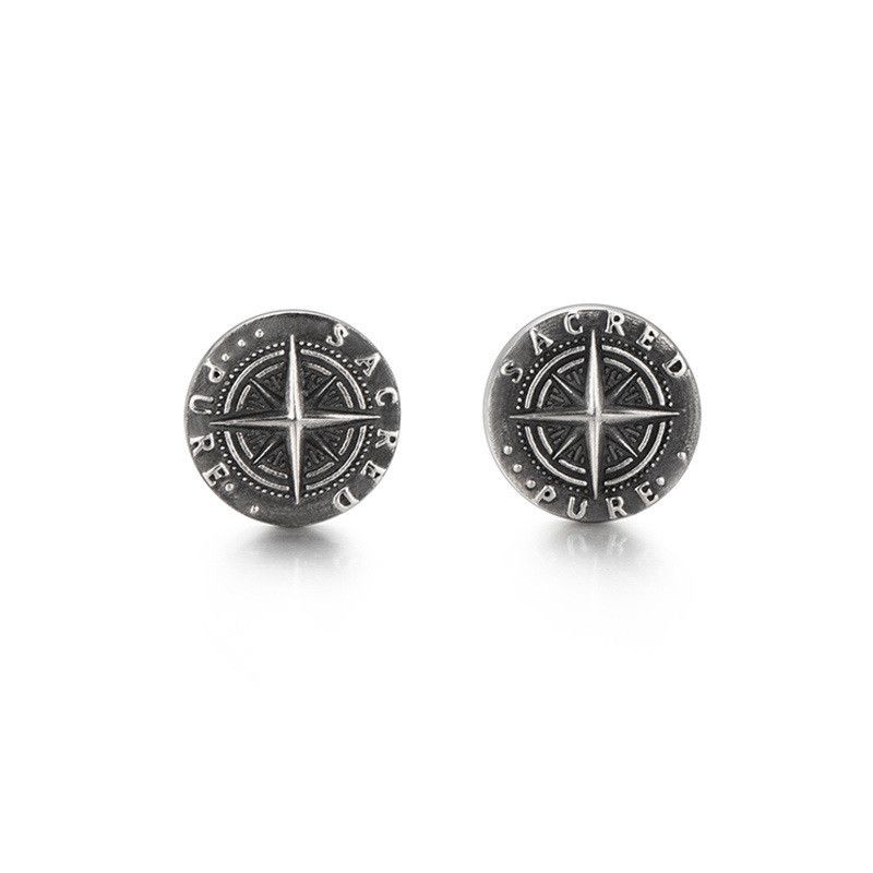 Jewelry × Sterling Silver Punk Earrings One Pairs Chrome Jewelry Size ONE SIZE - 5 Thumbnail