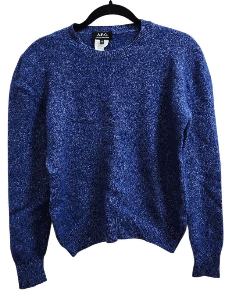 A.P.C. A.P.C. APC Wool Blend Crewneck Sweater M Blue Melange Knit Size M / US 6-8 / IT 42-44 - 2 Thumbnail