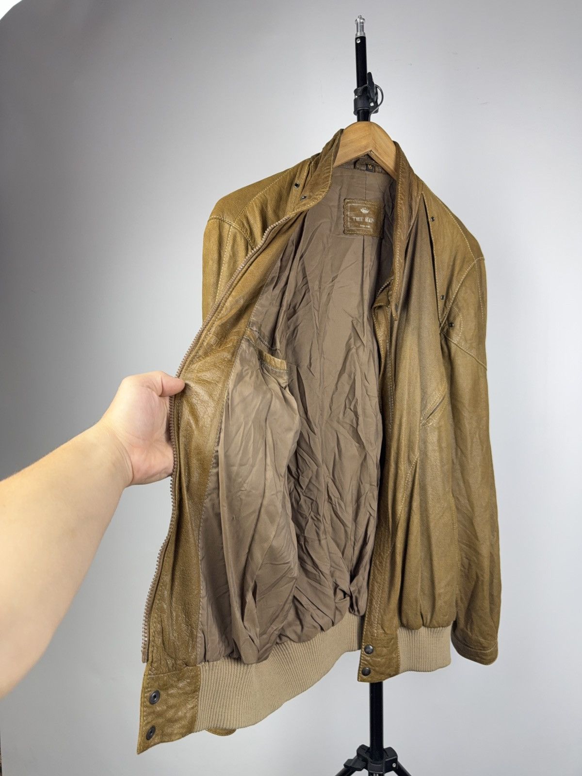 Japanese Brand Vintage 90s Retro Rock Punk Opium The King Leather jacket Size US L / EU 52-54 / 3 - 15 Thumbnail