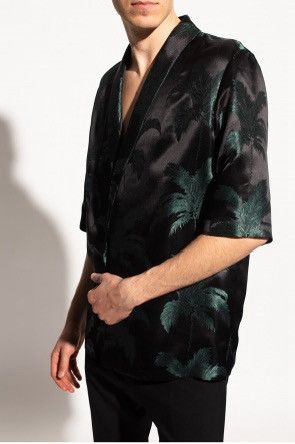 Saint Laurent Silk Embroidered Palm Jacket