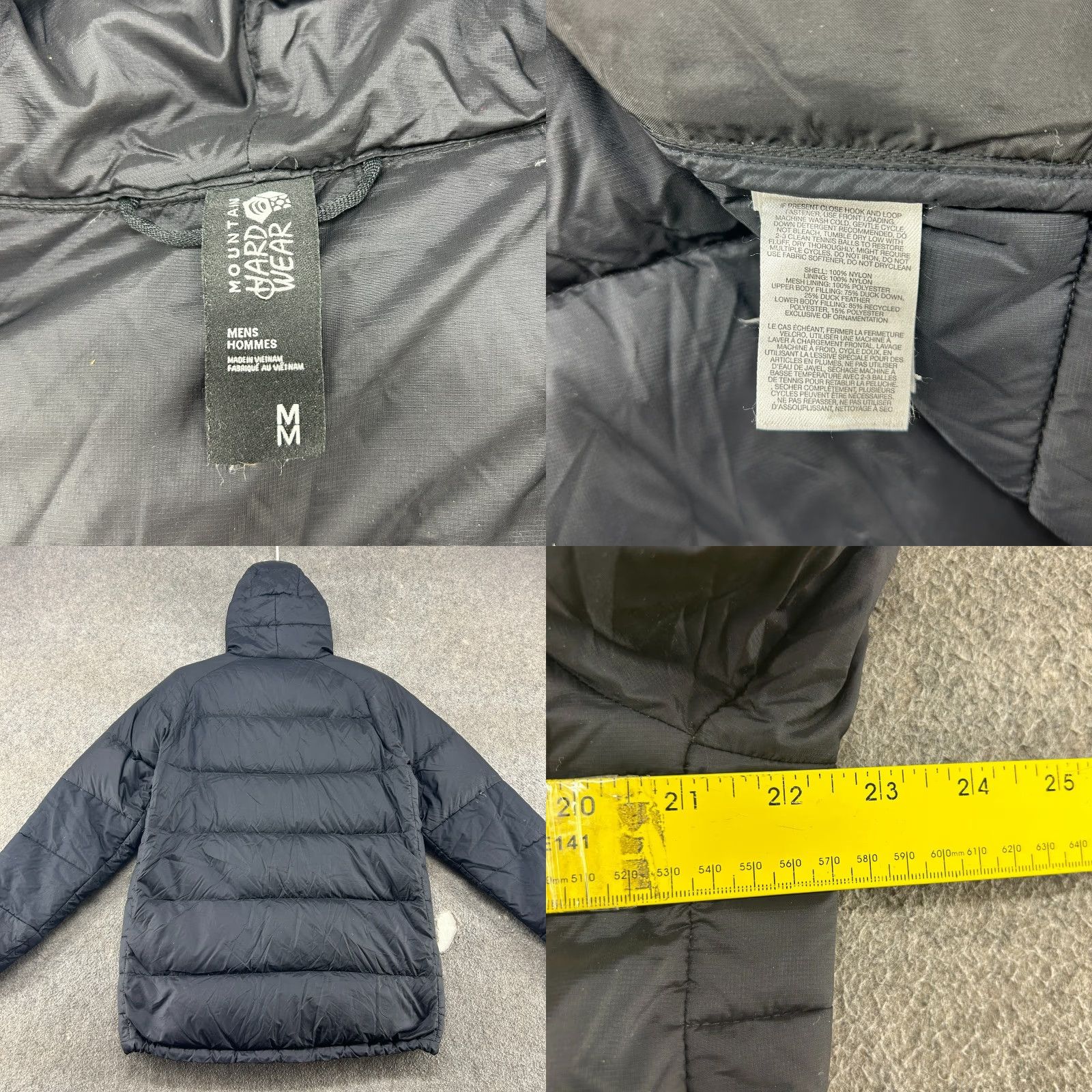 Mountain Hardwear Mountain Hardwear Jacket Mens M Black Puffer Hooded Full Zip Down Polyester Jacket Size US M / EU 48-50 / 2 - 8 Thumbnail