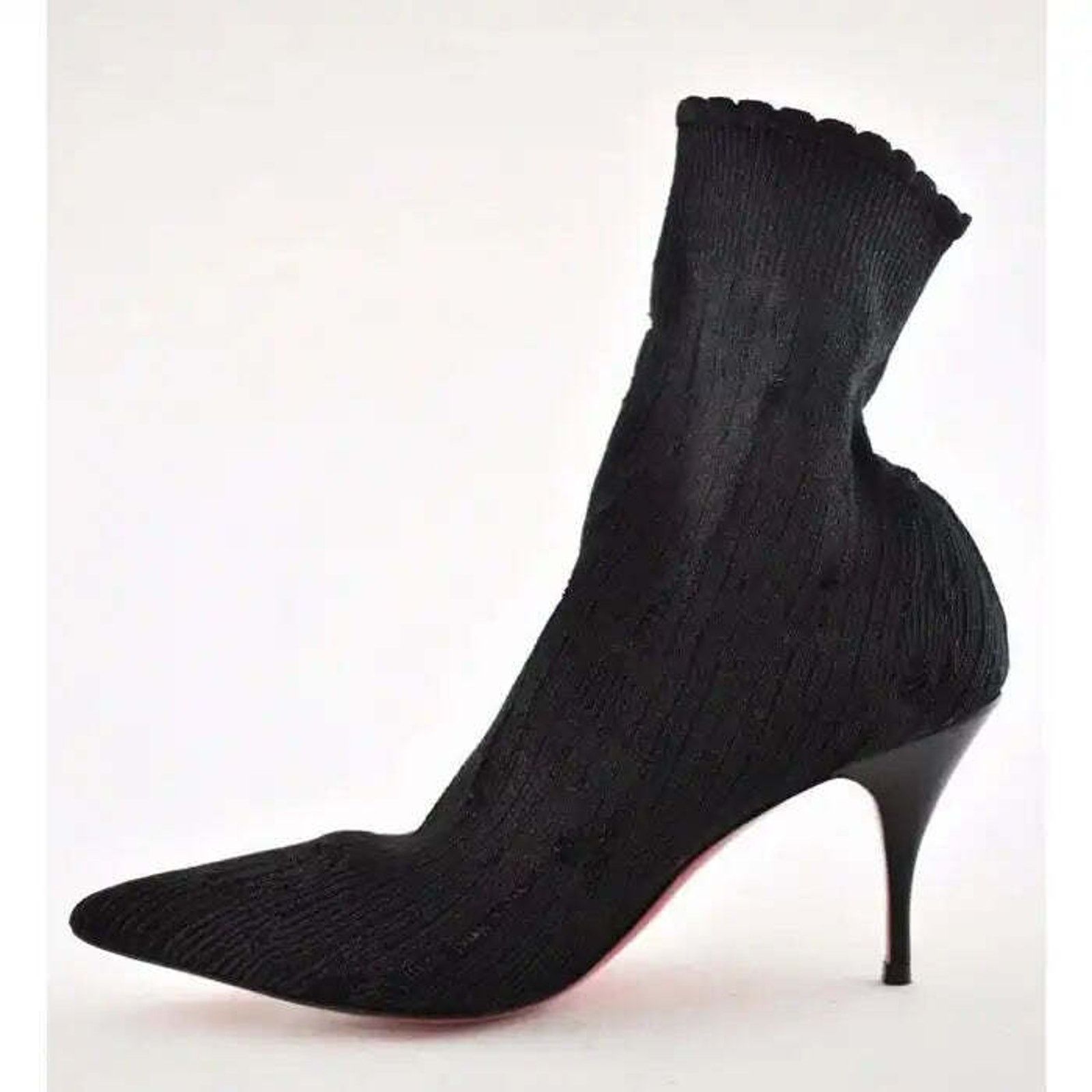 Christian Louboutin Christian Louboutin Sandrine 80 Black Stretch Sock Kitten Size US 6 / IT 36 - 8 Thumbnail