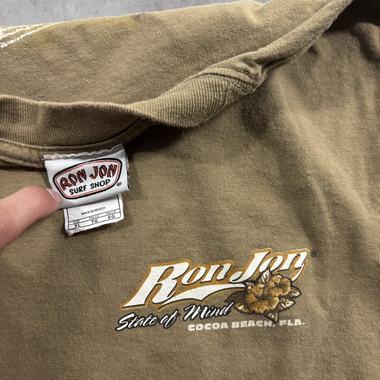 Ron Jon Surf Shop Crazy Vintage Y2K/2000s Brown Ron Jon Surf Shop Surf Graphic Tee! Size XL Size US XL / EU 56 / 4 - 4 Thumbnail