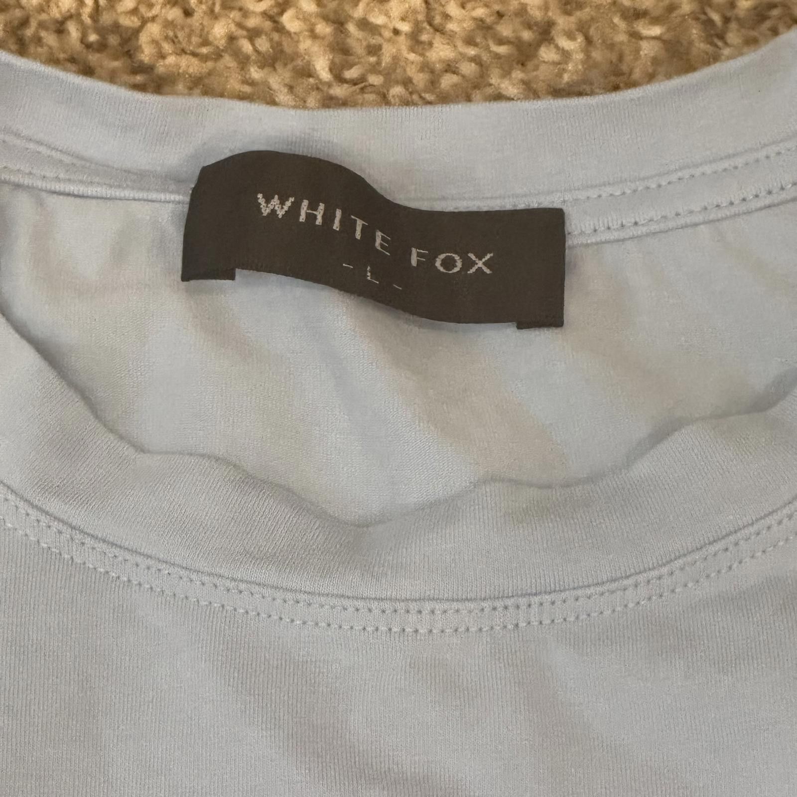 Other White Fox Light Blue Short Sleeve T-Shirt Size L / US 10 / IT 46 - 2 Thumbnail