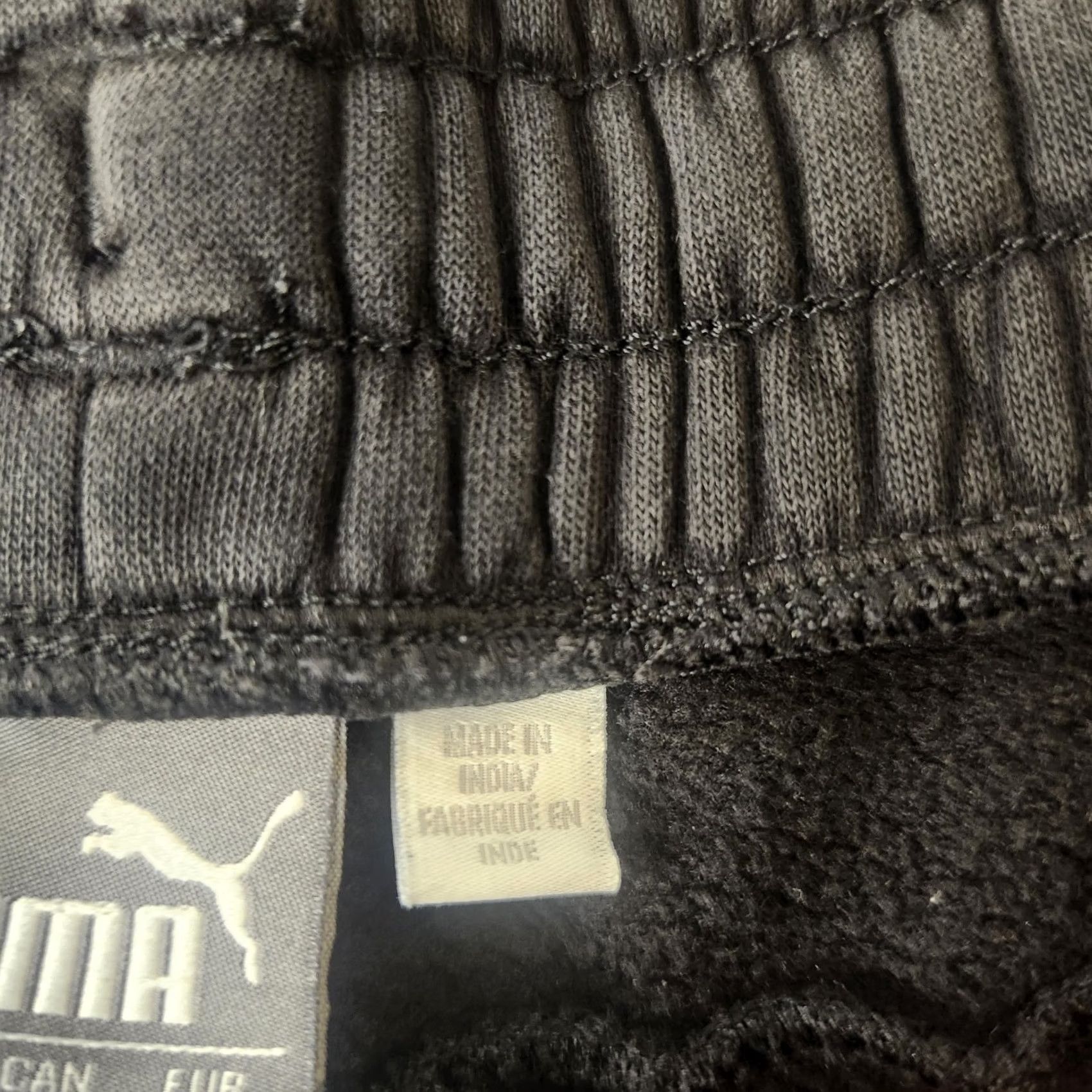 Puma PUMA Jogger Sweatpants Mens Medium Black Logo Athletic Fleece Pants Size US 31 - 7 Thumbnail