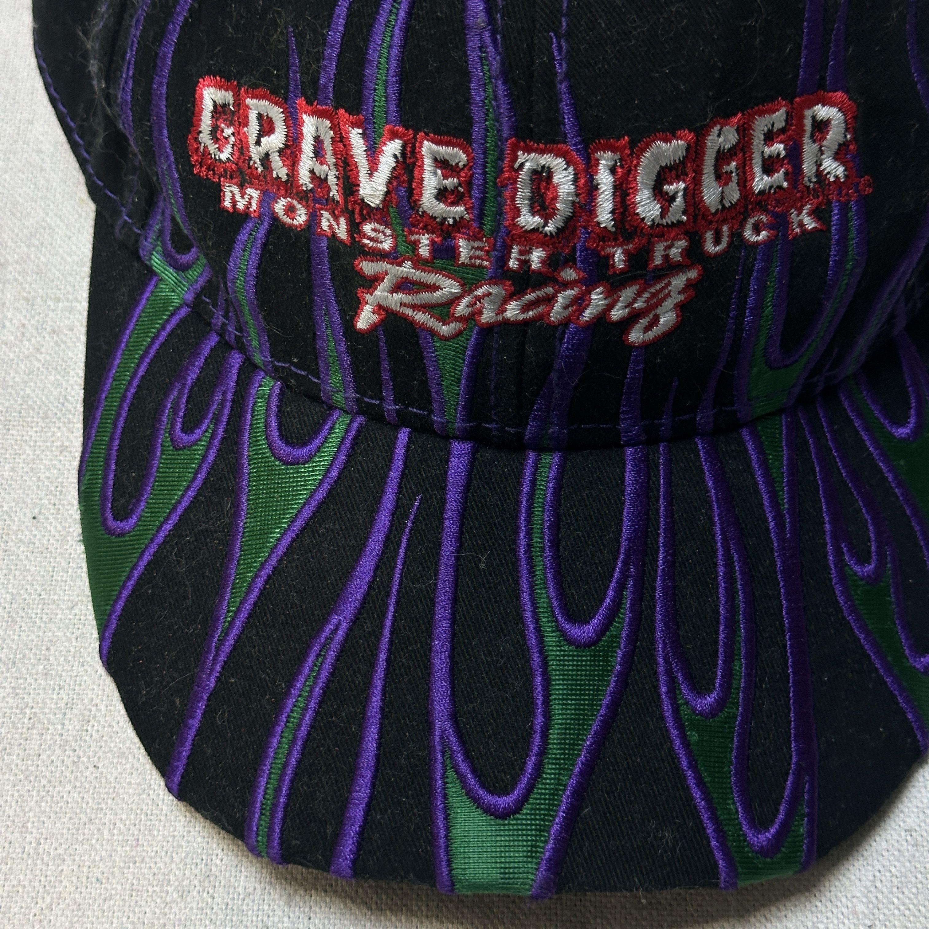 Other Vintage Grave Digger Monster Truck Flame Graphic Hat Size One Size Size ONE SIZE - 3 Thumbnail