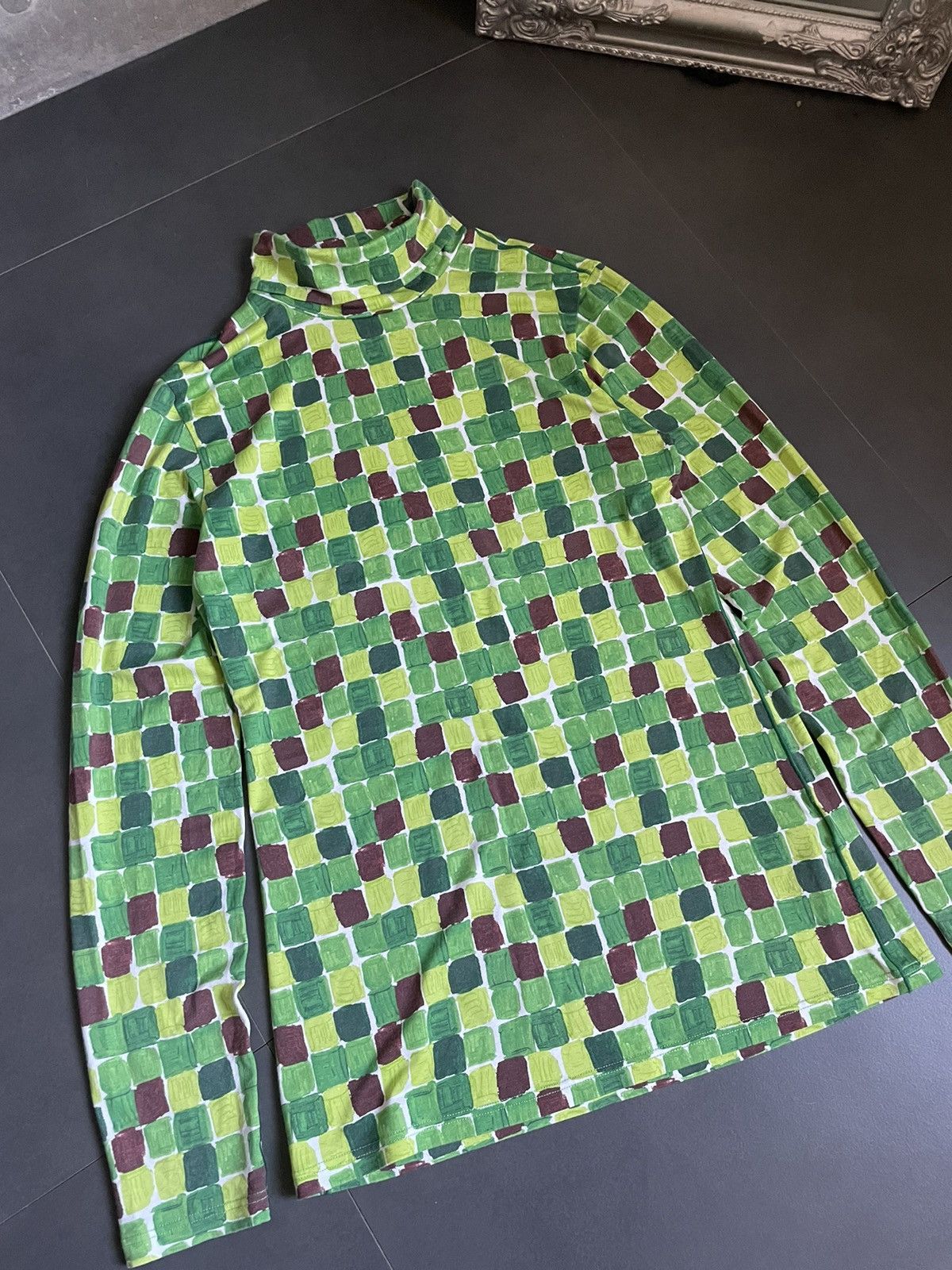 Marni × Uniqlo Rare Marni X Uniqlo Abstraction Heattech Turtleneck Y2k Size US M / EU 48-50 / 2 - 11 Thumbnail