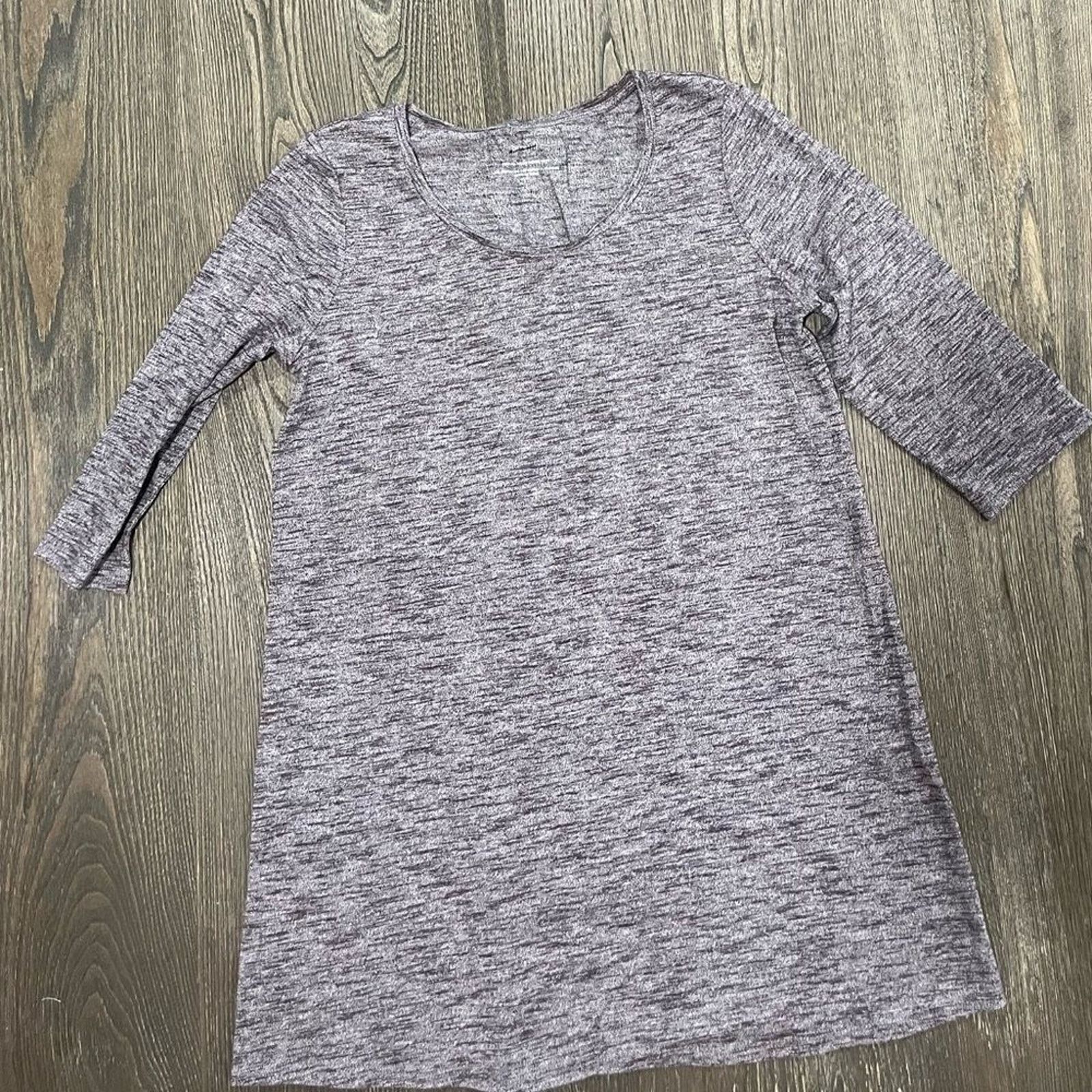 Vintage J. Jill Womens Small Tunic Top Pure Purple Ballet Sleeves S Size S / US 4 / IT 40 - 3 Thumbnail