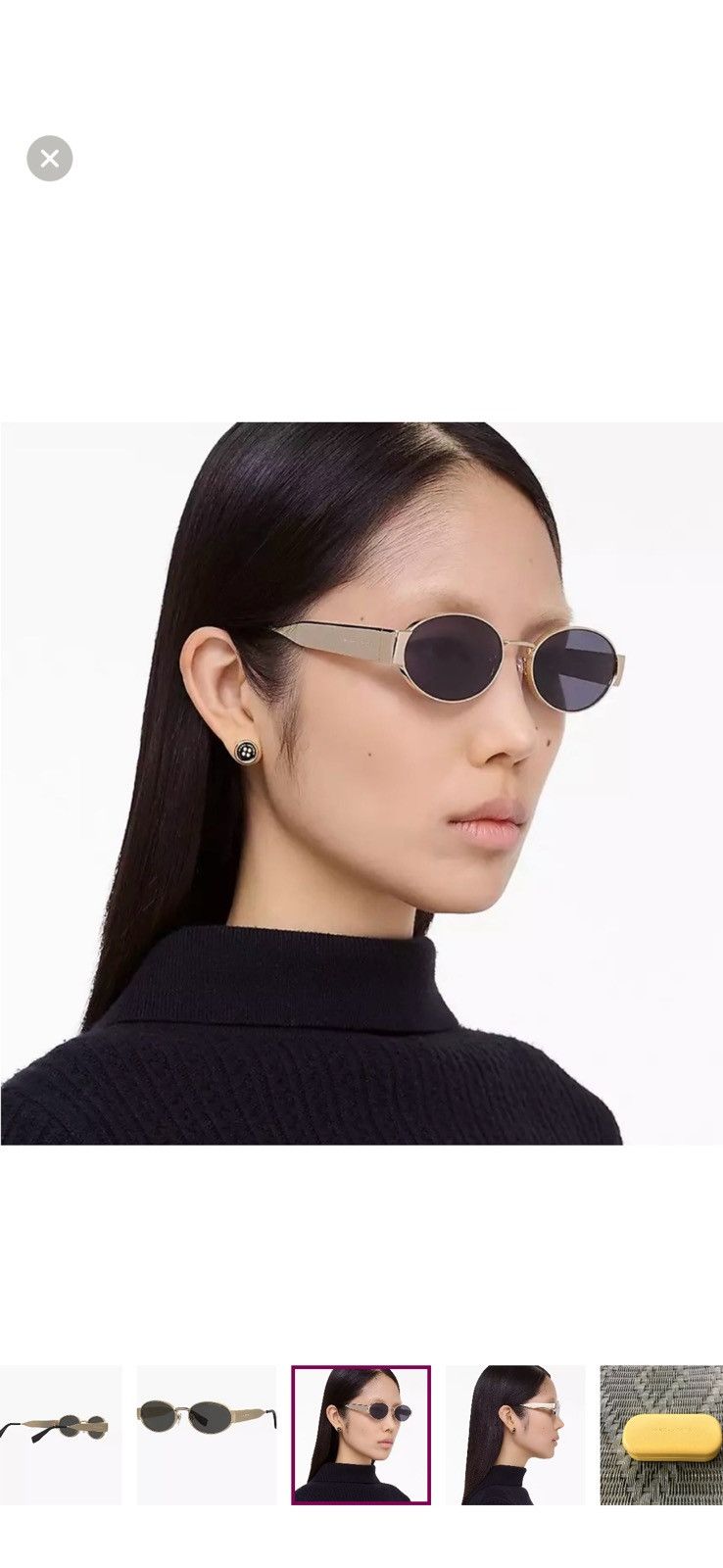 Marc Jacobs Marc Jacobs Classic Logo Round Sunglasses Size ONE SIZE - 5 Thumbnail