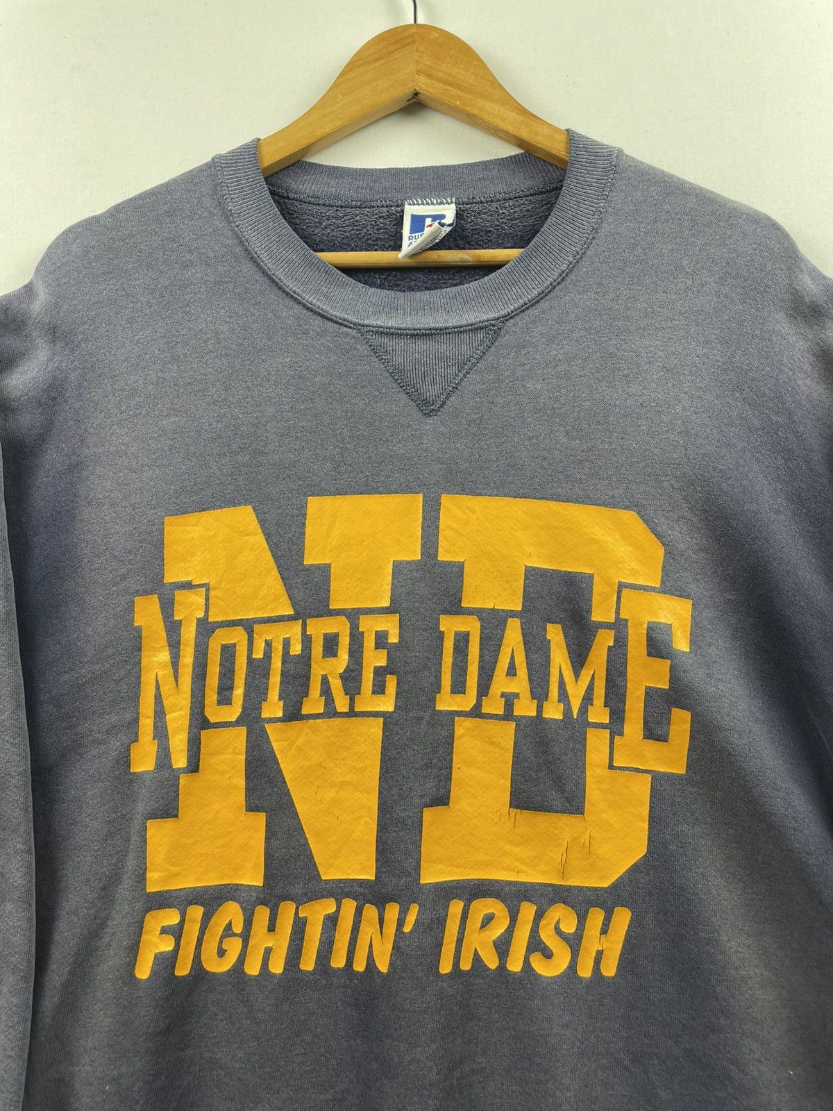 Vintage Rare Vintage Sunfaded University Sweashirt ta by RUSSELL Size US XL / EU 56 / 4 - 2 Thumbnail
