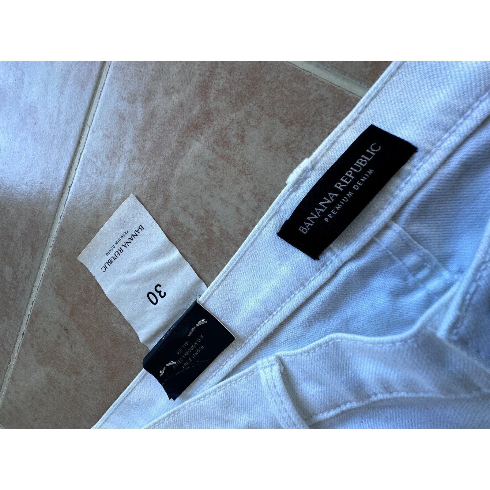 Banana Republic Banana Republic Mid Rise Fitted ankle length white Women 30 Size 30" / US 8 / IT 44 - 5 Thumbnail